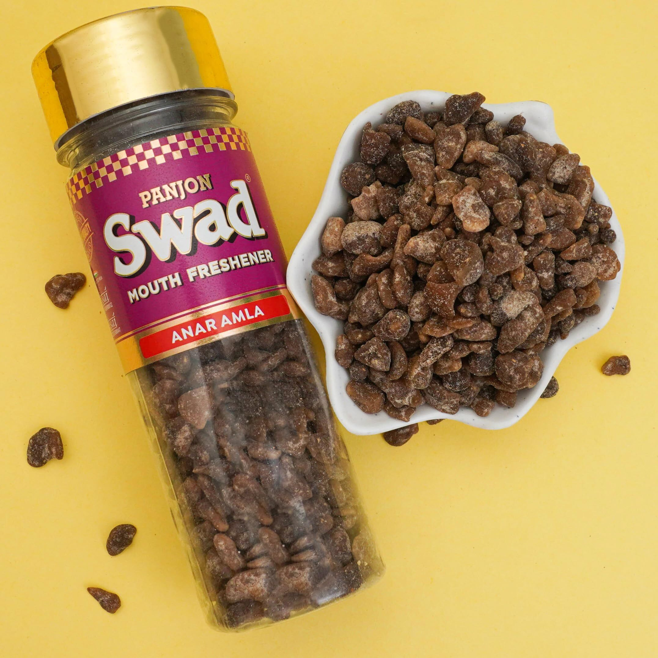 Panjon Swad Anar Amla Candy Mukhwas (Pack Of 2 X 120 Grams) | Digestive Mouth Freshener | Hygienically Packed Traditional Pachak | After-Meal Snack | Dry Mukhwas.