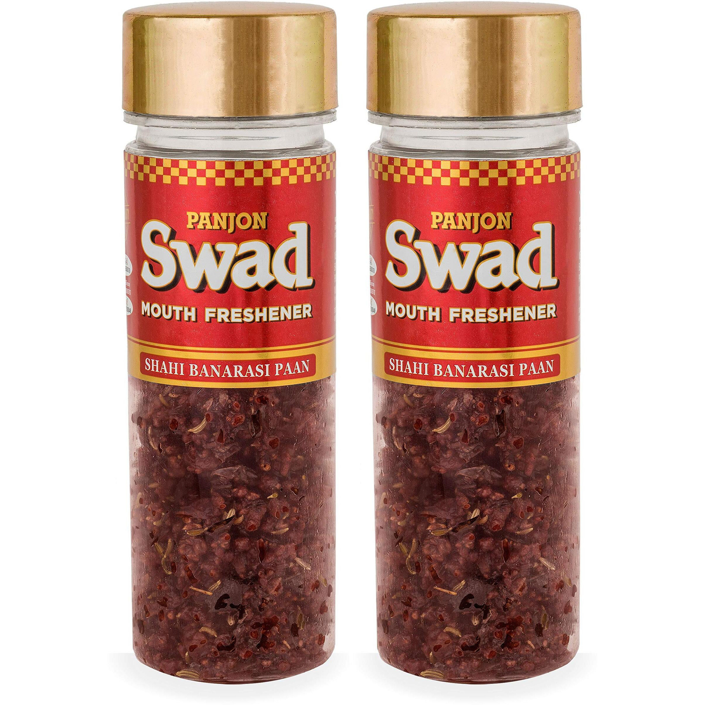 Panjon Swad Banarasi Paan Mukhwas (Pack Of 2 X 100 Grams) | Meetha Paan Mukhwas | Hygienically Packed Traditional Sweet Pan Pachak | Tasty Mouth Freshener | After-Meal Snack | Dry Mukhwas.