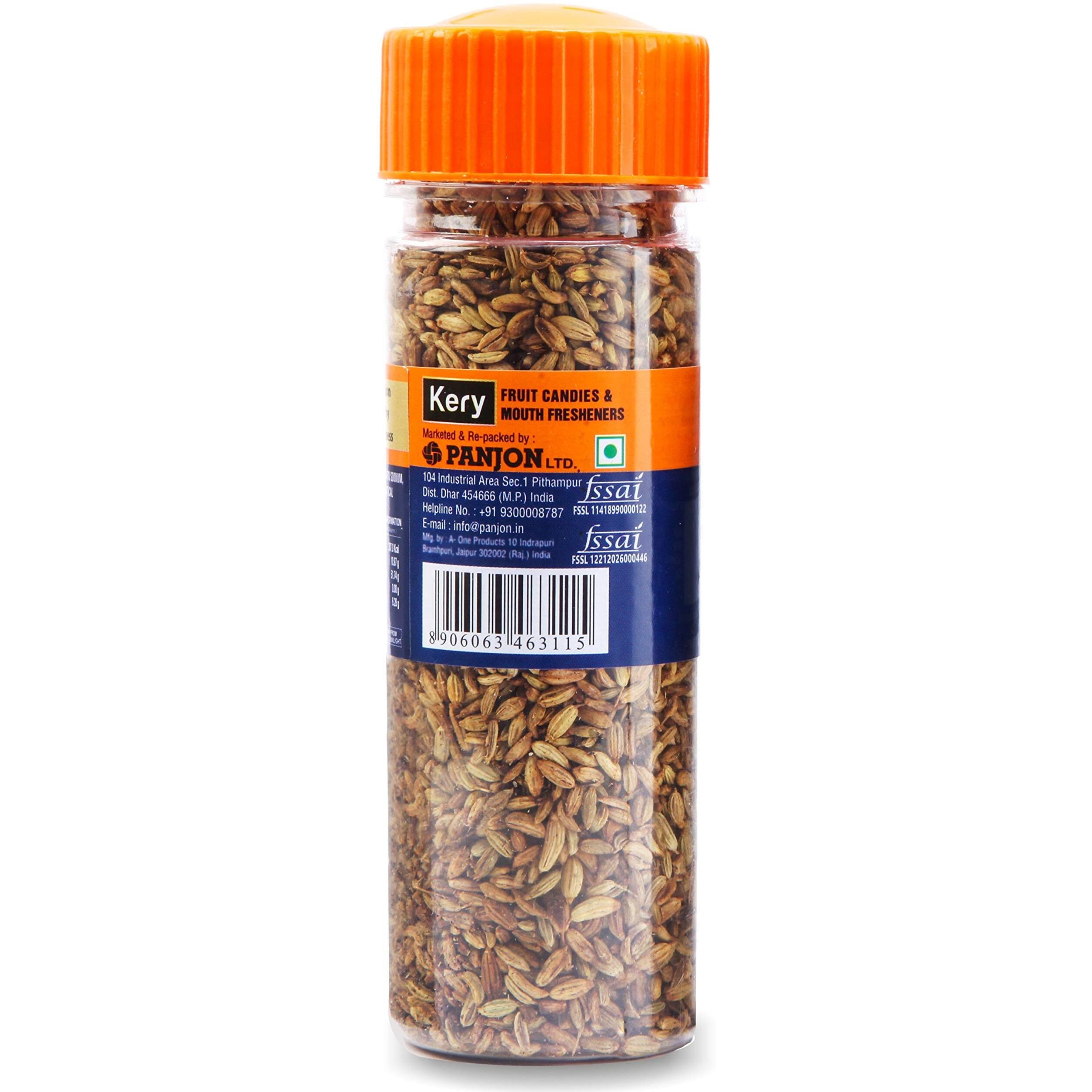 Kery Roasted Saunf Mukhwas, 1 Bottles, 60Gm (Diet Green Fennel Mouth Freshener)