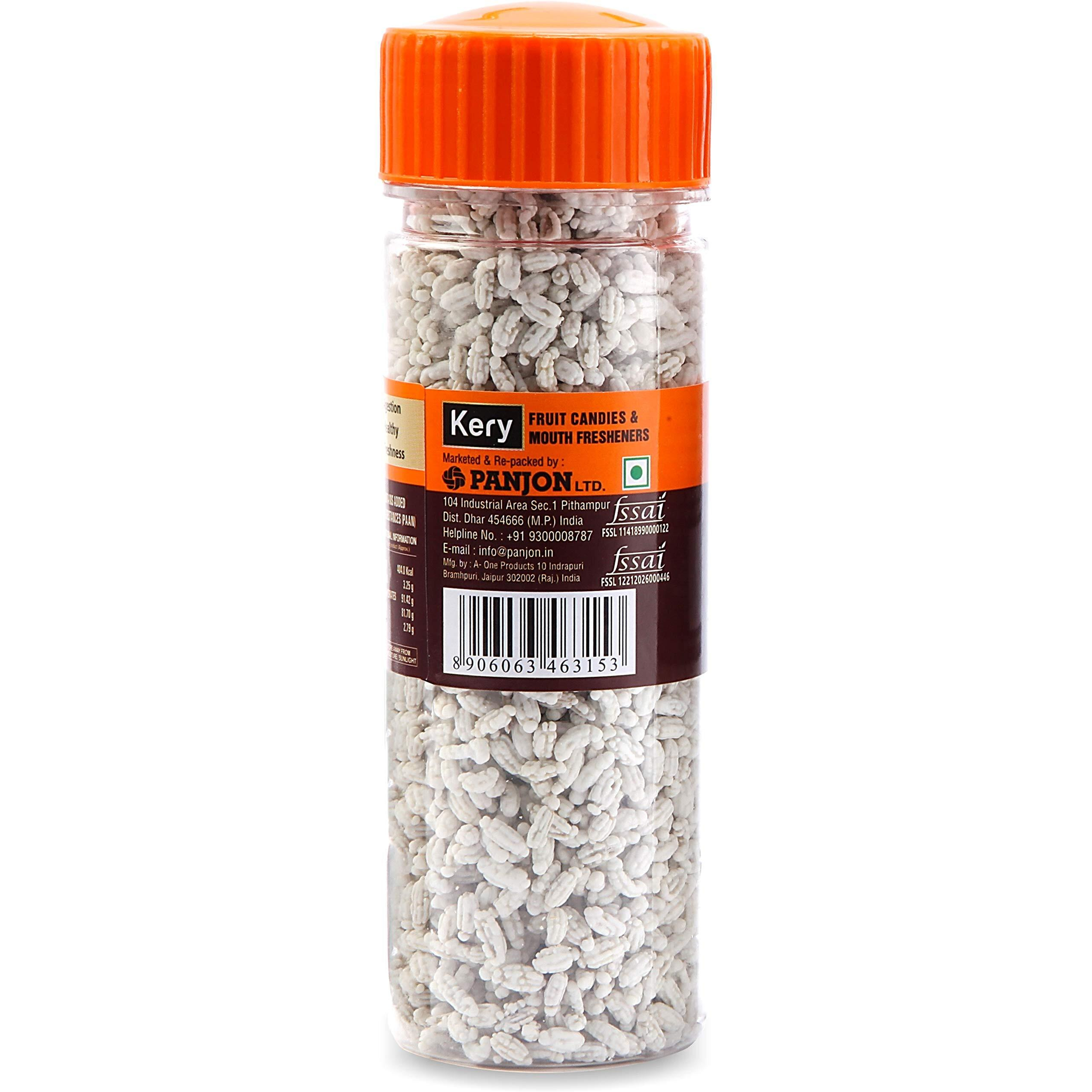 Kery White Sweet Mint Saunf Mukhwas, 1 Bottle, 120Gm (Madrasi Sounf Mouth Freshener)