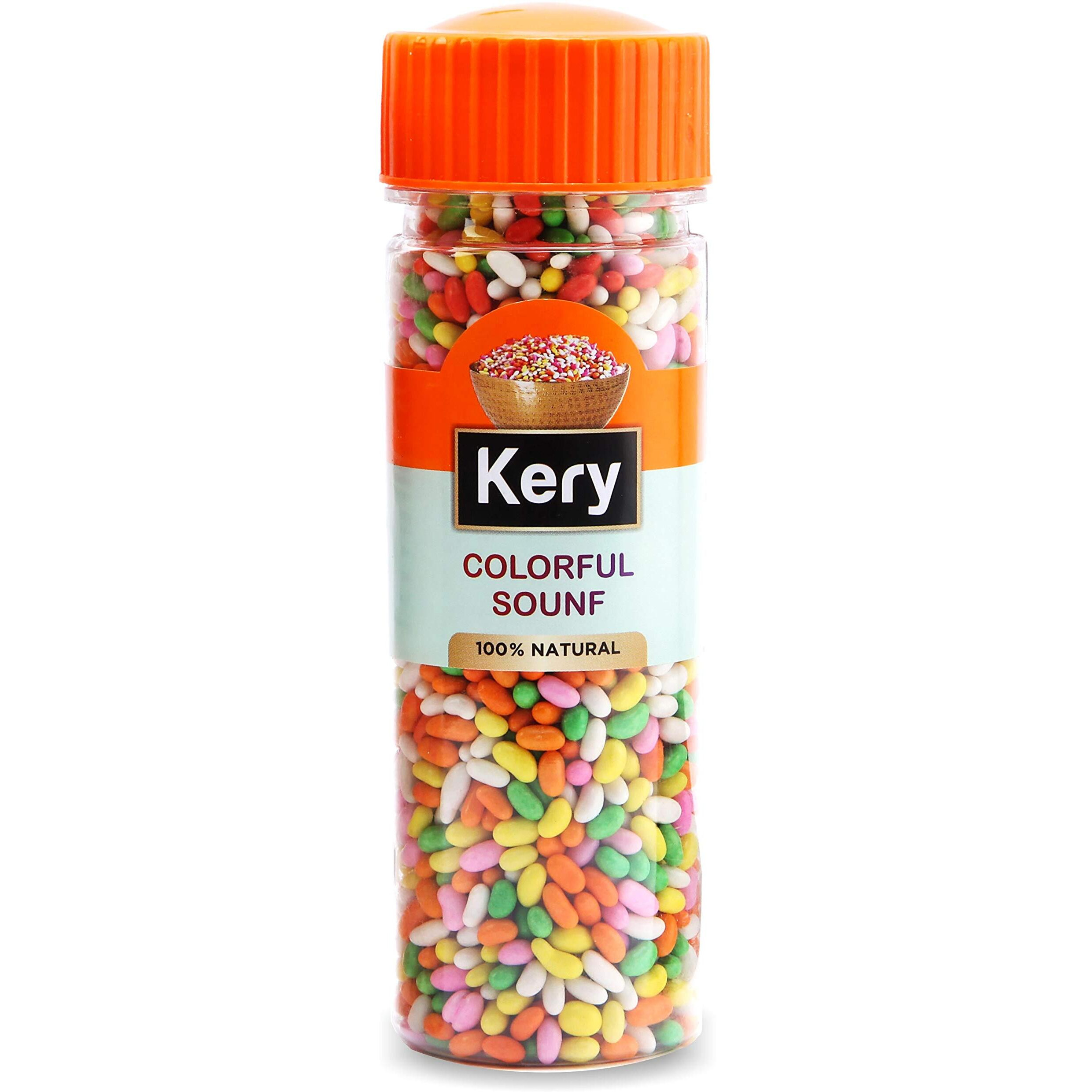 Kery Colorful Saunf Mouth Freshener, 1 Bottle, 130Gm (Sugar Coated Fennel Sonf Mukhwas)