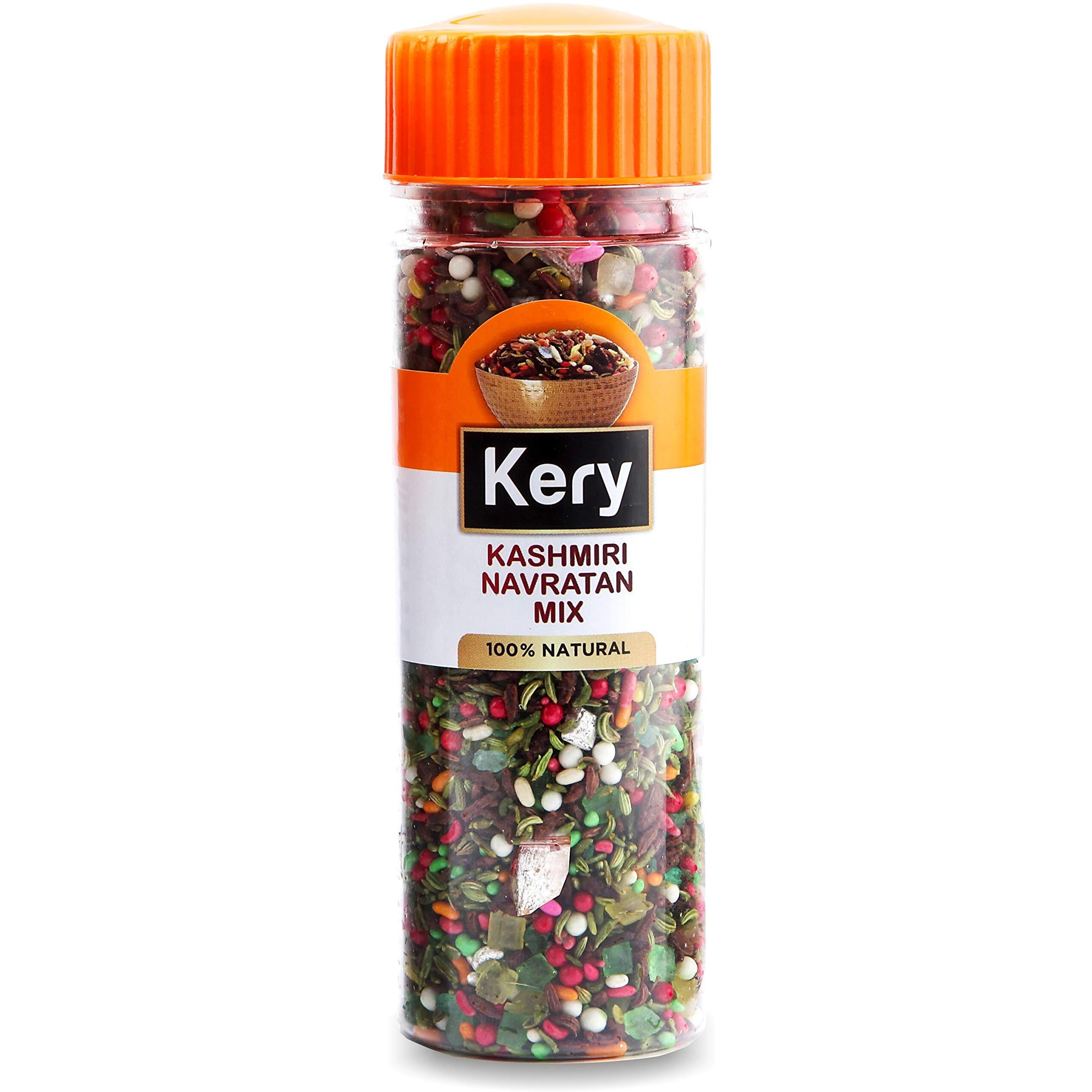 Kery Kashmiri Navratan Mix Mukhwas, 1 Bottle, 140 Gram (Elaichi Mix Mouth Freshener)