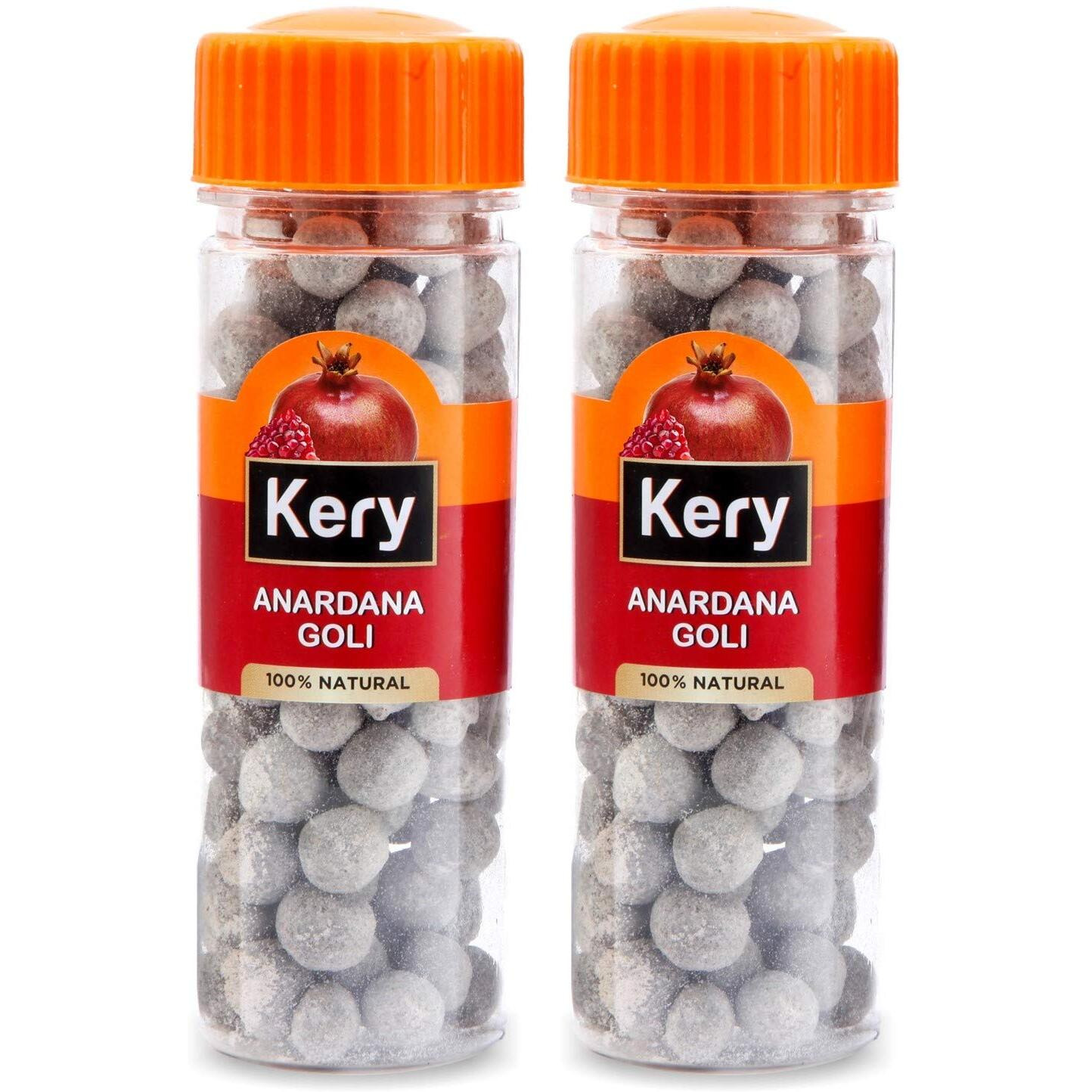 Kery Anardana Goli Mukhwas, 2 Bottles, 260 Gram (Digestive Anardana Pachak Mouth Freshener)