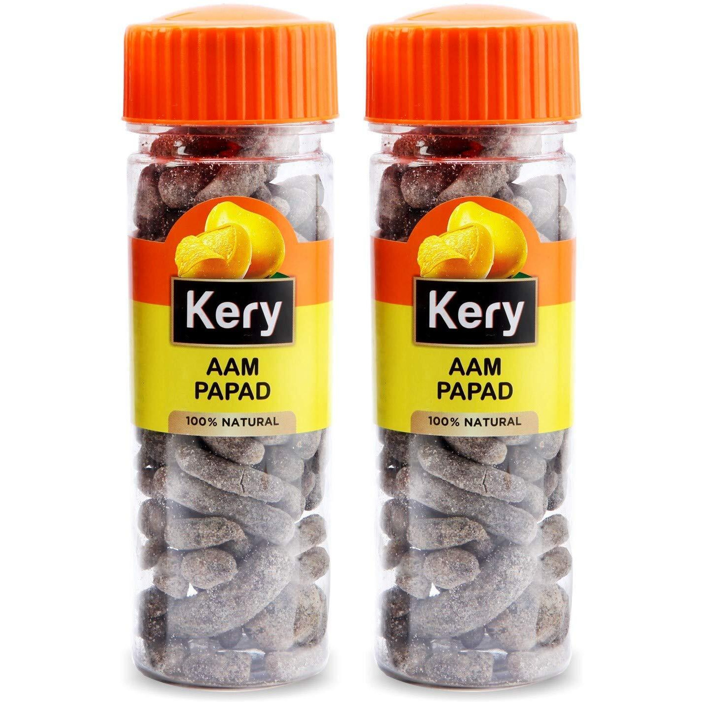 Kery Aam Papad Mango Slice Mukhwas, 2 Bottles, 260g (Pachak Churan Mouthfreshener)