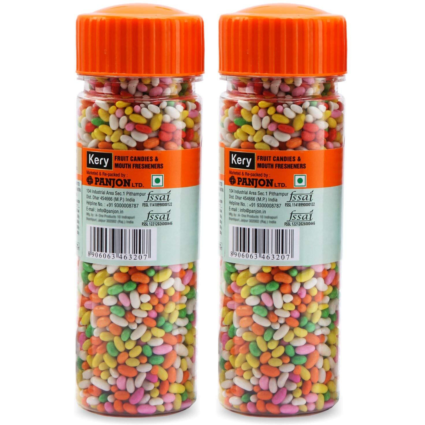 Kery Colorful Saunf Mouth Freshener, 2 Bottles, 360 Gram (Sugar Coated Fennel Sonf Mukhwas)