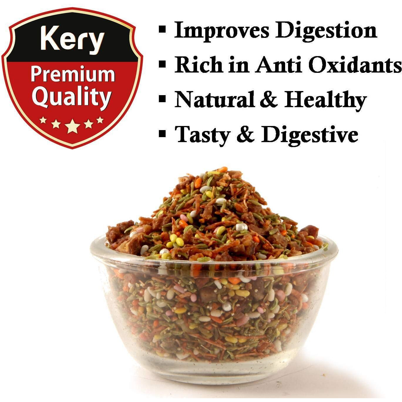 Kery Bambaiya Mix Mouth Freshener, 2 Bottles, 260g (Dhana Daal Mumbai Mukhwas)