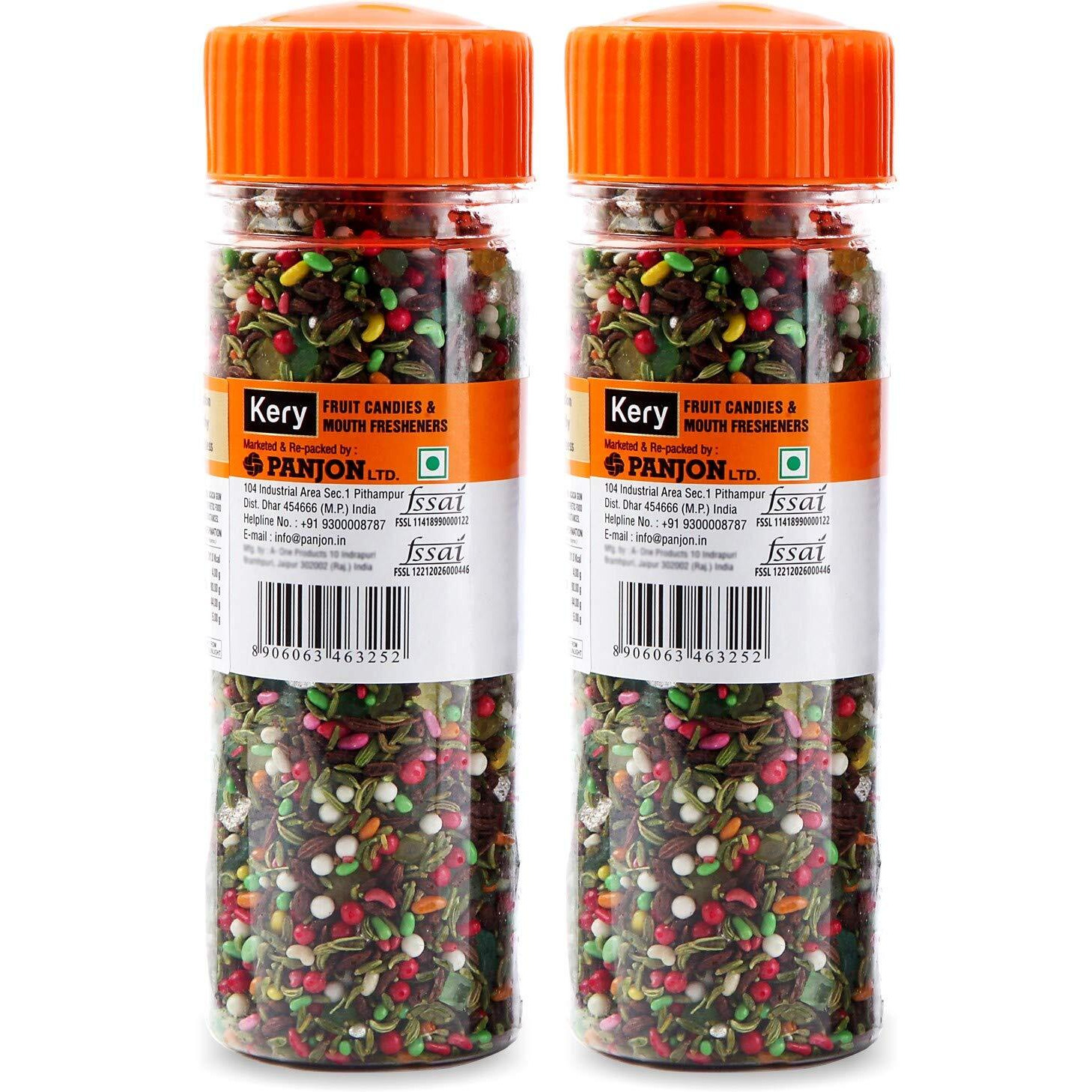 Kery Kashmiri Navratan Mix Mukhwas, 2 Bottles, 280g (Elaichi Mix Mouth Freshener)
