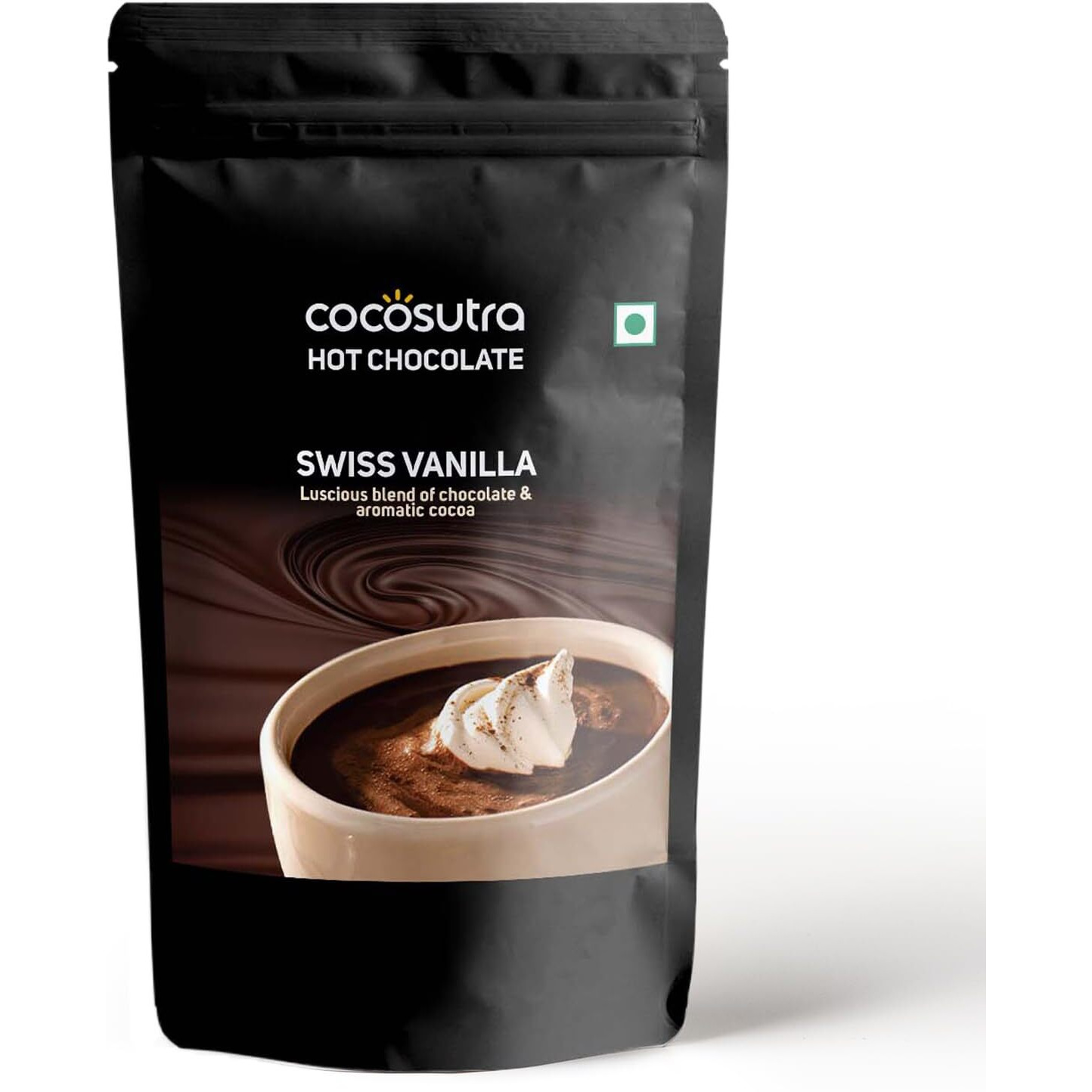 COCOSUTRA Swiss Vanilla Hot Chocolate Mix | Enjoy hot or cold | 500 g | Vegan & Gluten Free Drinking Chocolate Powder | No Preservatives | Ready in 2 Minutes | Serves 25 Cups