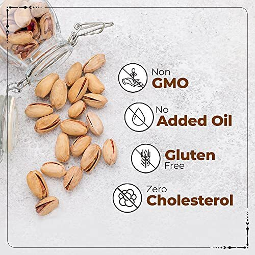 Happilo Premium Californian Oven Roasted & Salted Pistachios, Pista Dry Fruit, Shelled Whole Super Crunchy & Delicious Healthy Nuts with Pink Salt, No Added Oils, 1000 g, Pack of 2