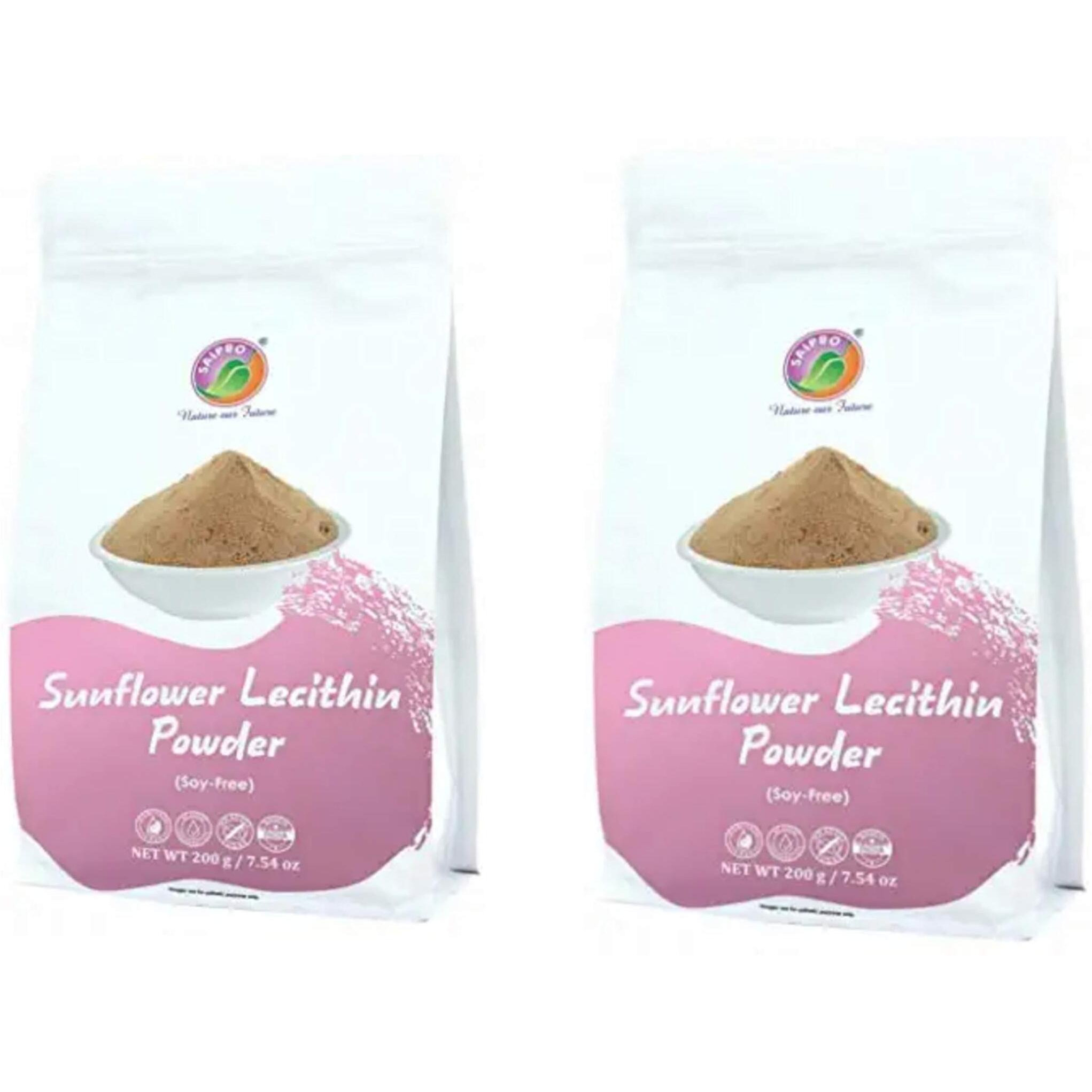 Saipros EATERY HARVEST Sunflower Lecithin, 400 g (200g* 2 packs) Sunflower Lecithin Powder, Soy Free, Natural
