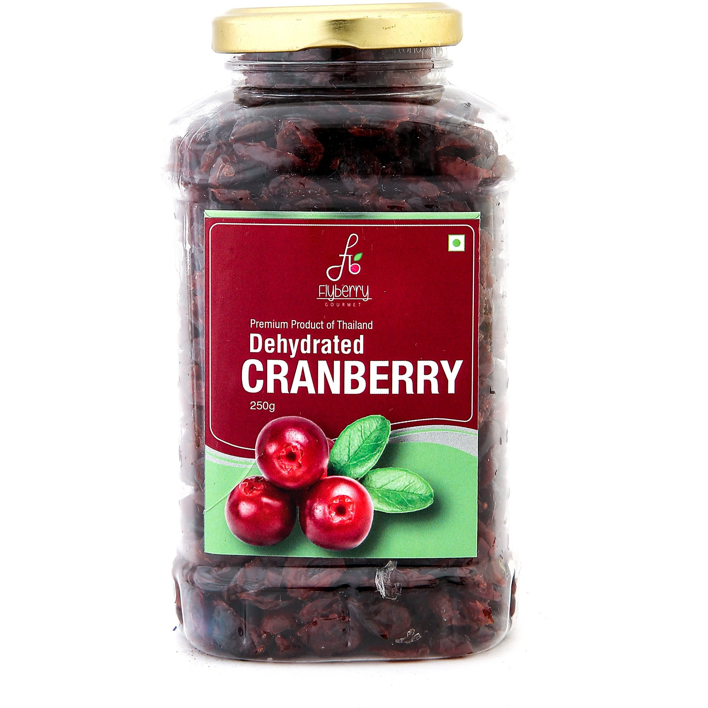 Flyberry Gourmet Sliced Cranberry Dehydrated, 250 g