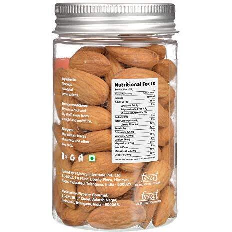 Flyberry Gourmet Premium California Jumbo Almonds, 150g | Rich in Protein, Magnesium and Dietary Fibre