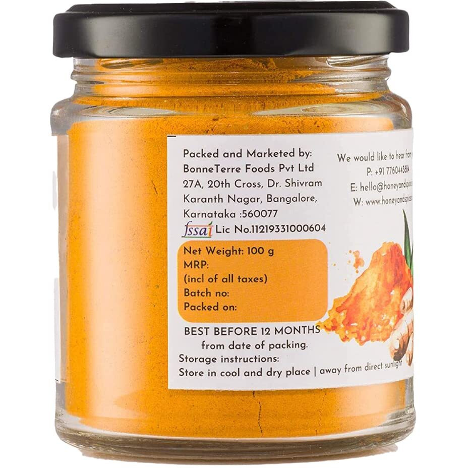 Honey and Spice Organic Turmeric Powder - 100 Gms