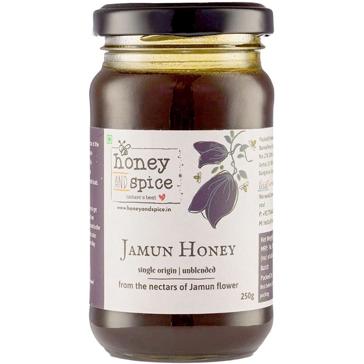 Honey and Spice Jamun Honey Pure & Natural 250 g