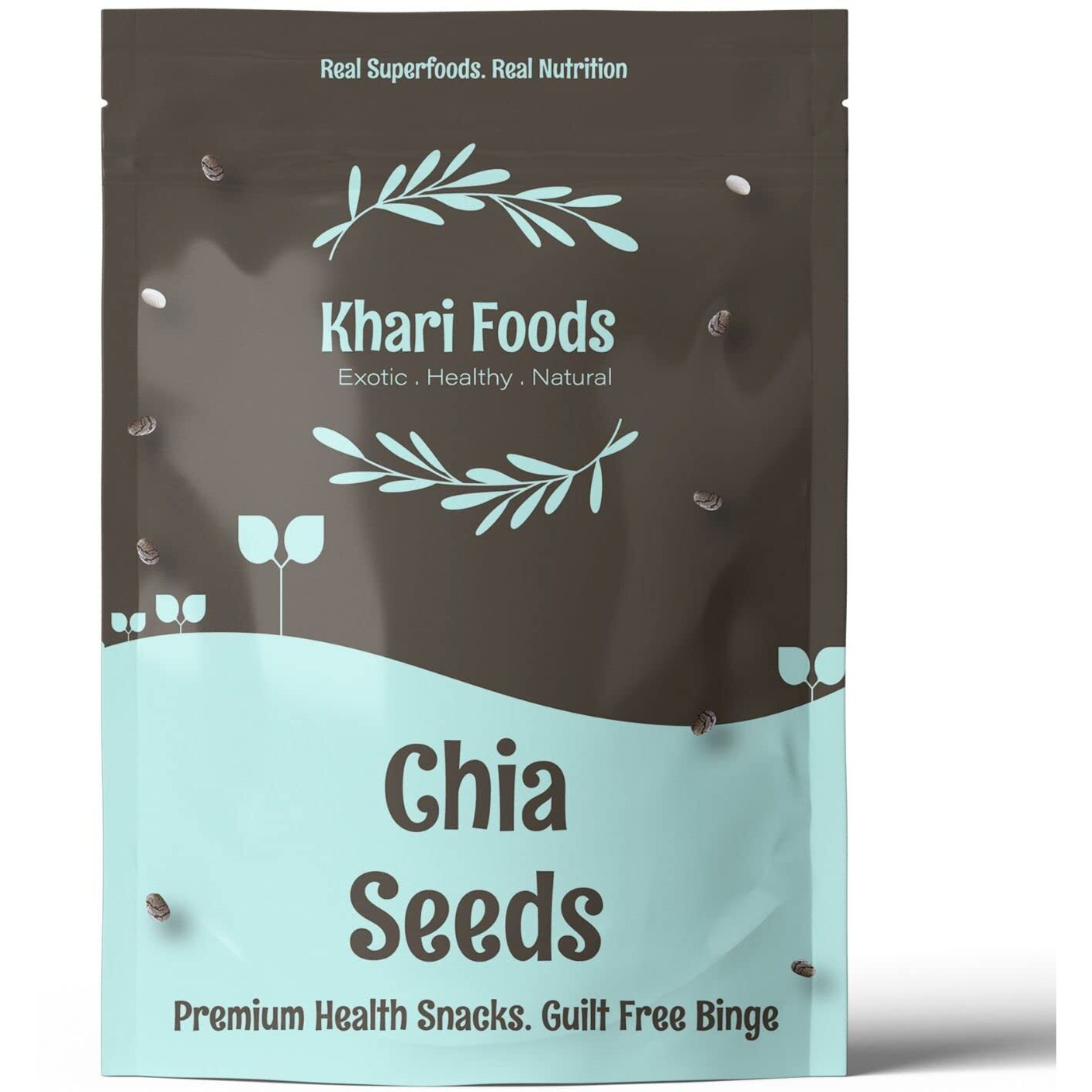 Khari Foods Chia Seeds For Weight Loss | Rich in Omega 3 Fats & Fibre | Healthy Snacks for Guilt Free Binge (Chia Seeds, 200g)