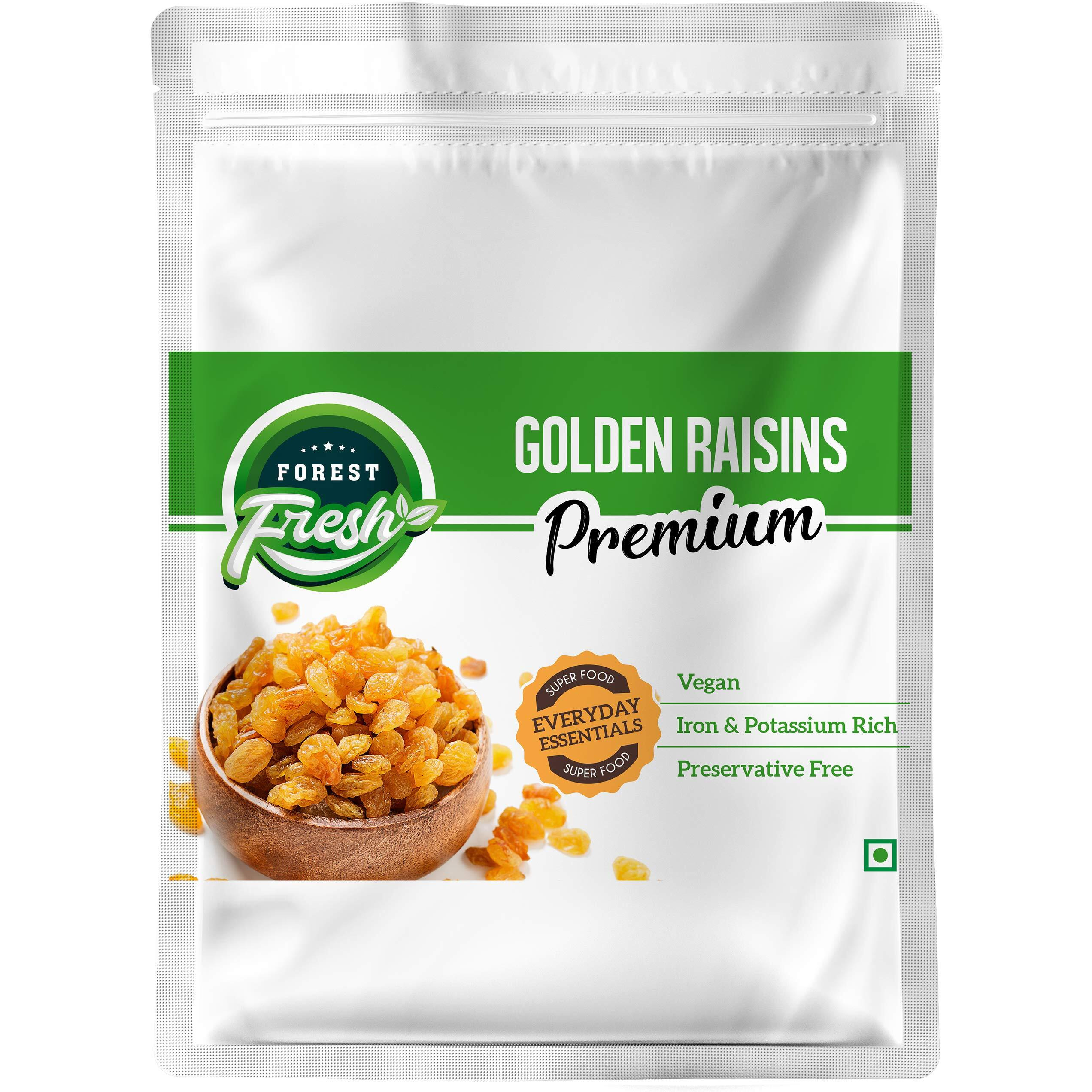 Forest Fresh 100% Natural - Premium Golden Raisins (Kishmish) - 400g - Everyday Essential Superfood - Dry Fruits & Nuts