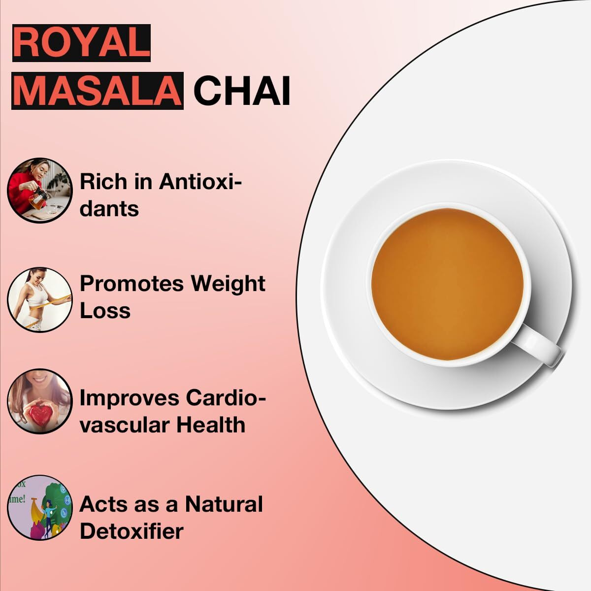 Tea Sense Royal Masala Chai | 200g Loose Tea | Kadak | CTC Tea, Ginger, Cardamom, Clove, Cinnamon, Black Pepper, Star Anise | 80+ Cups