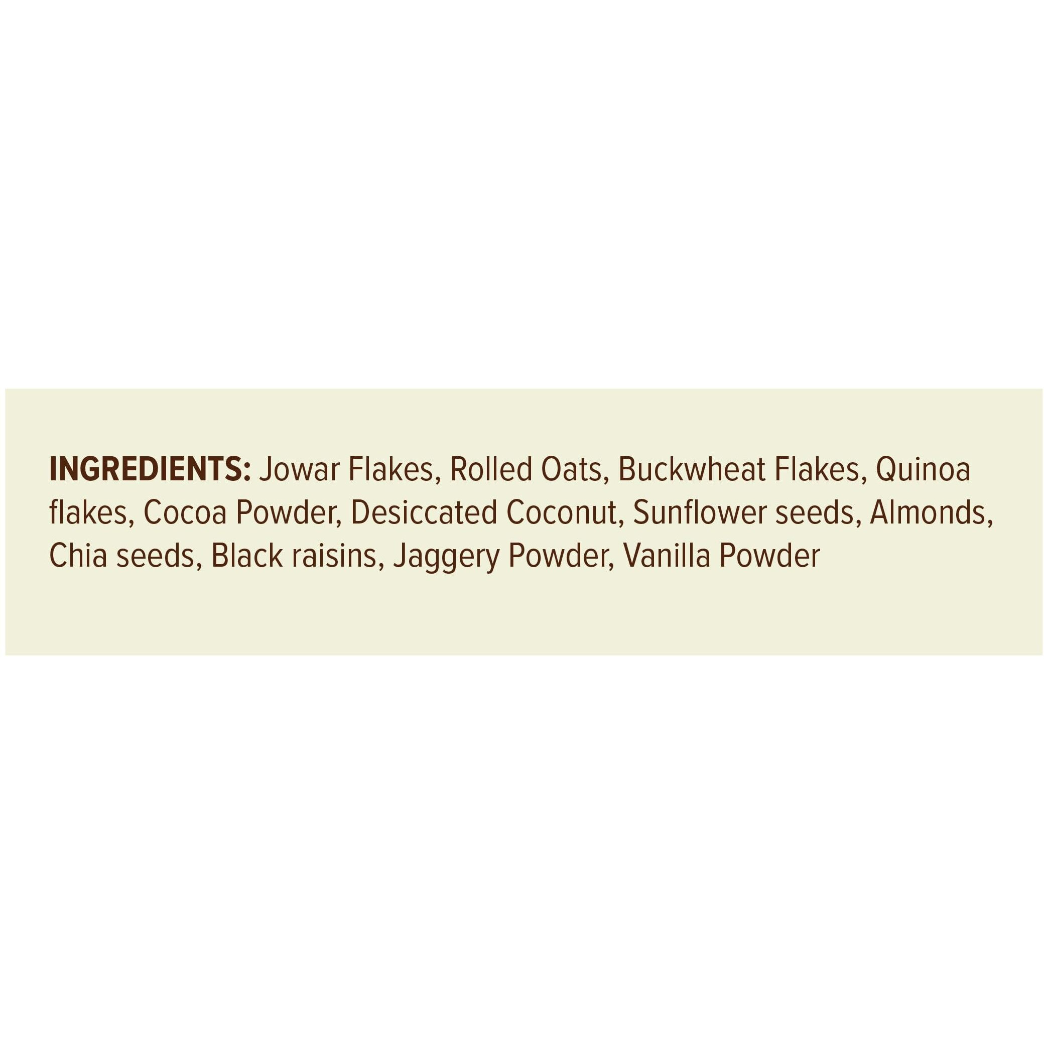 Naario Millet Muesli Sugar Free, High Protein, Fruit and Nuts | Healthy Breakfast Cereal with Coconut, Chocolate, Oats, Almonds, Seeds, Jaggery | Gluten Free - 350g