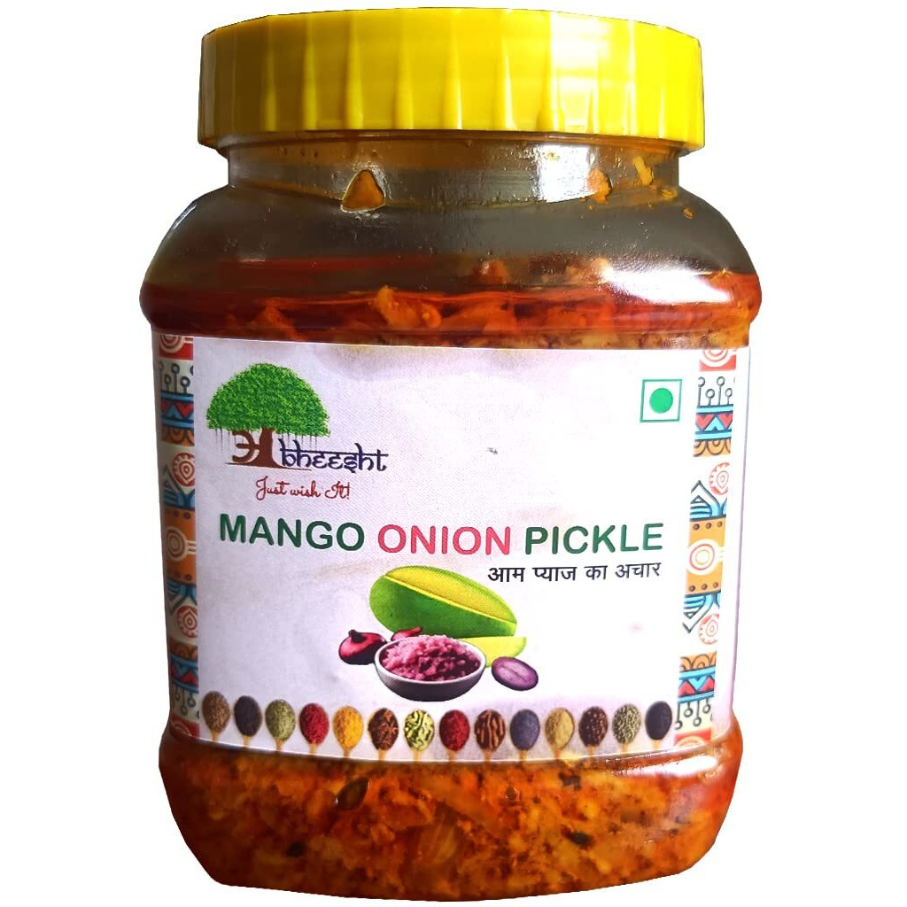 Abheesht Mango Onion Pickle 400g | Homemade Traditional Achar | Aam Pyaj Ka Achar | Pickles in Mustard Oil