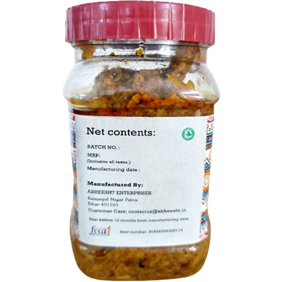 Abheesht Grated Spicy Mango Pickle 400g | Homemade Traditional Achar | Candy aam ka Achar | Pickles in Mustard Oil