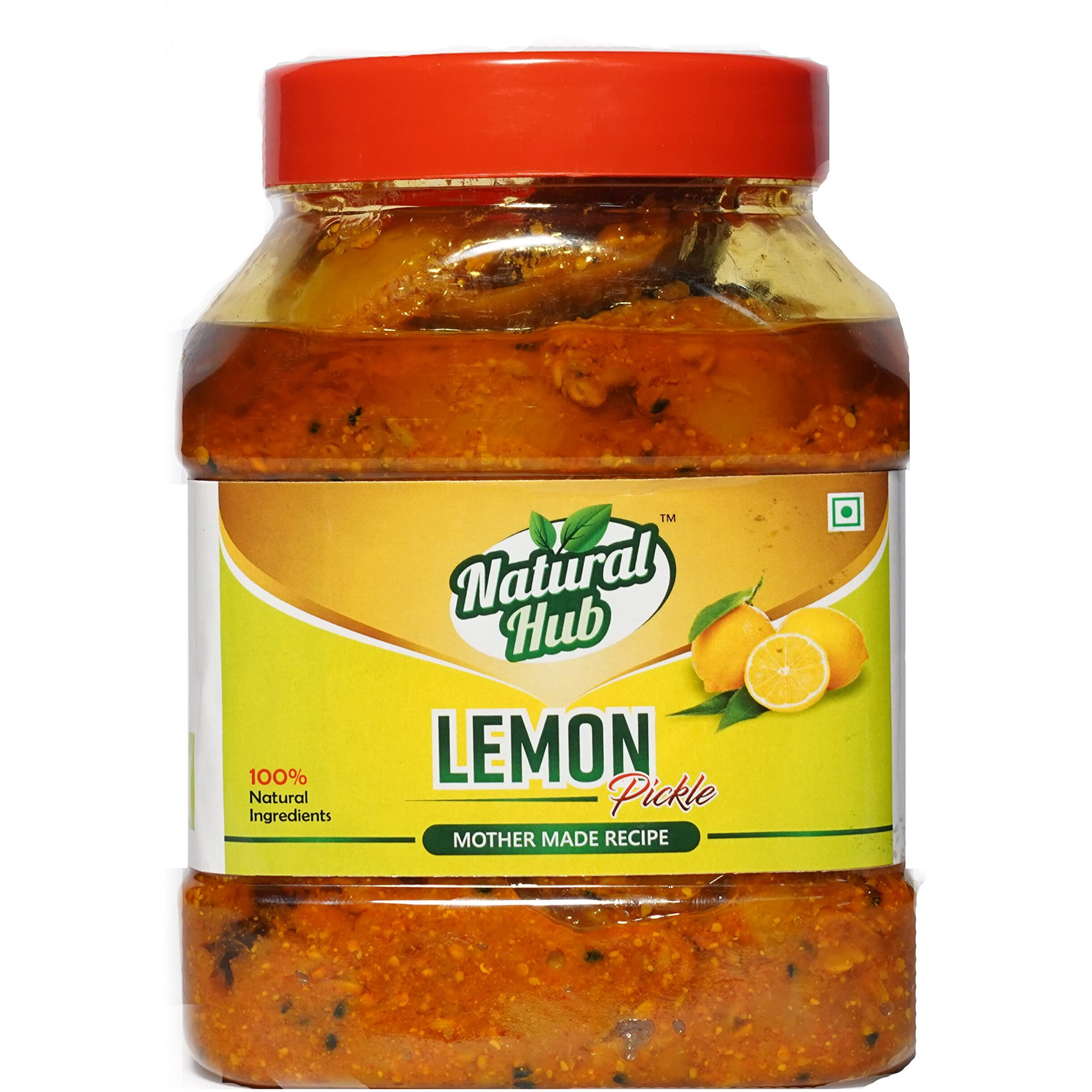 Natural Hub Lemon Pickle Will All Flavors (Khatta Nimbu Ka Achaar, 1 Kg)