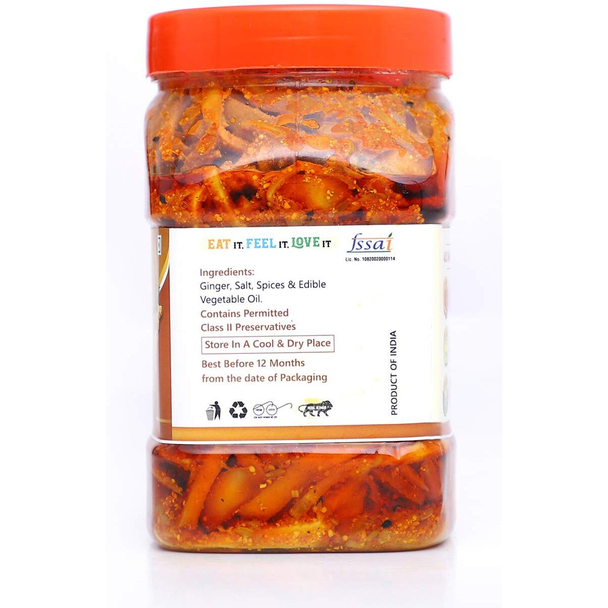 Natural Hub Homemade Ginger Pickle, (Ginger, 1 Kg)