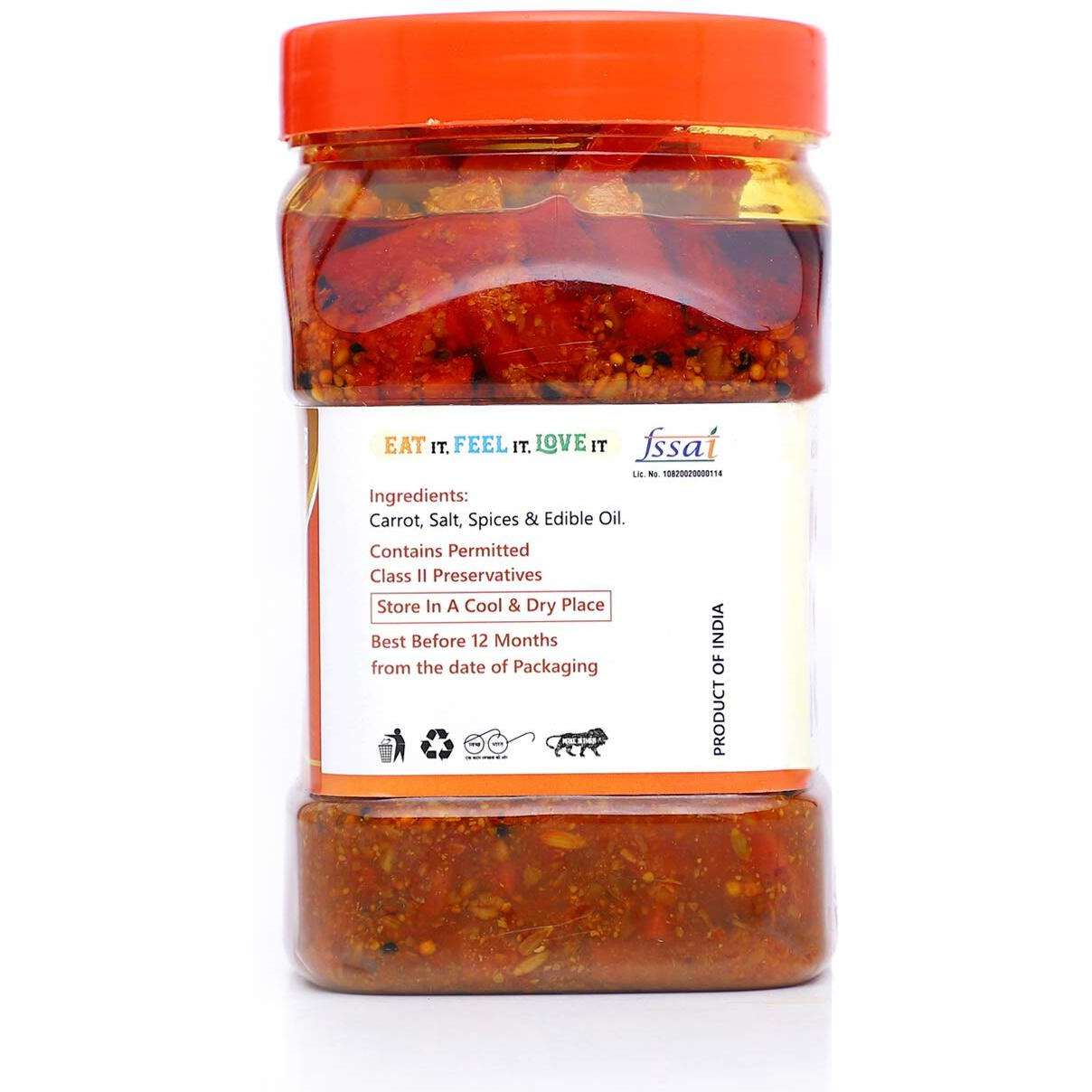 Natural Hub Homemade Chatpata Carrot Pickle, Gajar Ka Achaar (Carrot, 1 Kg)