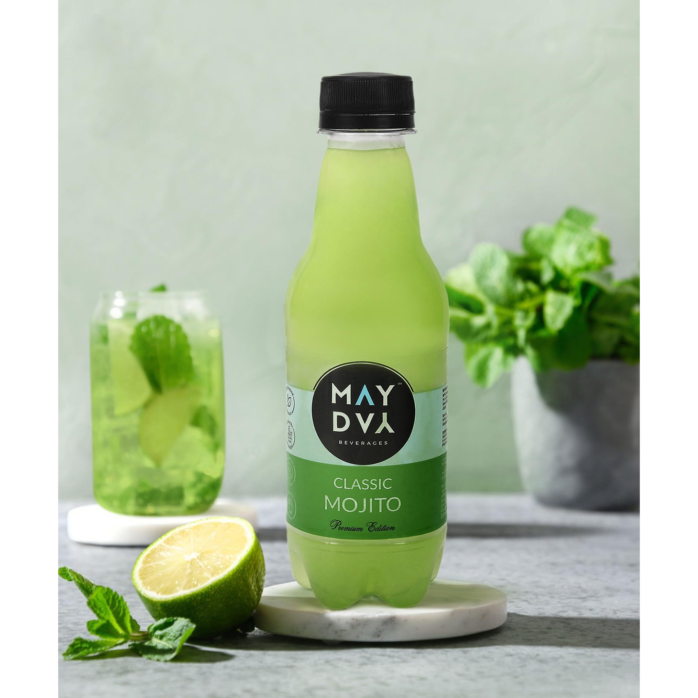 May Day MOJITO | Ready to Drink Mocktail | Premium Sparkling Cocktail Mixer | 100% Natural, No Artificial Flavour | Real Fruits & Herbs with Goodness of Superfoods | Pack of 3 X 250 ml