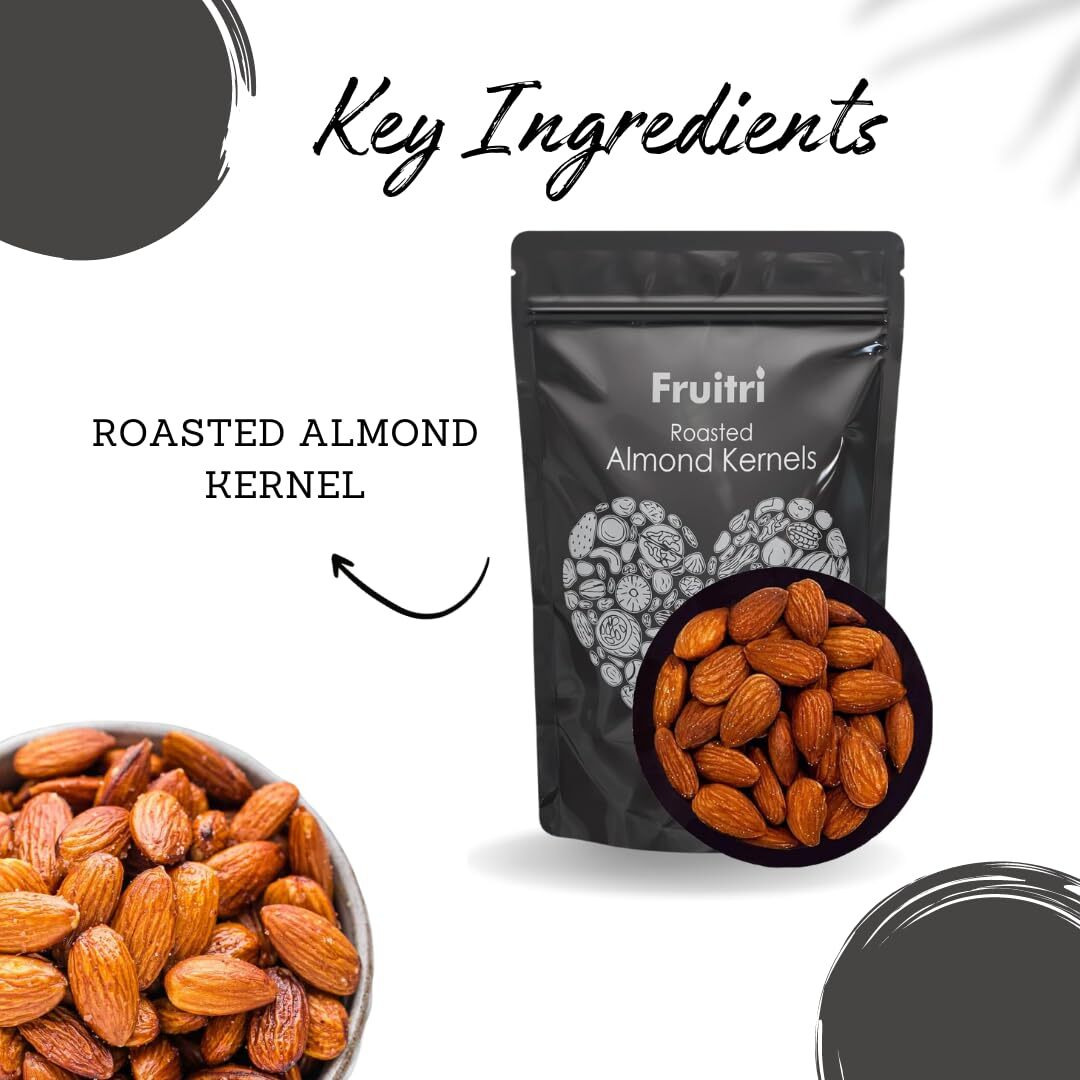 Fruitri Roasted & Salted California Almonds, Tasty and Delicious 100% Pure Badam Giri (250)