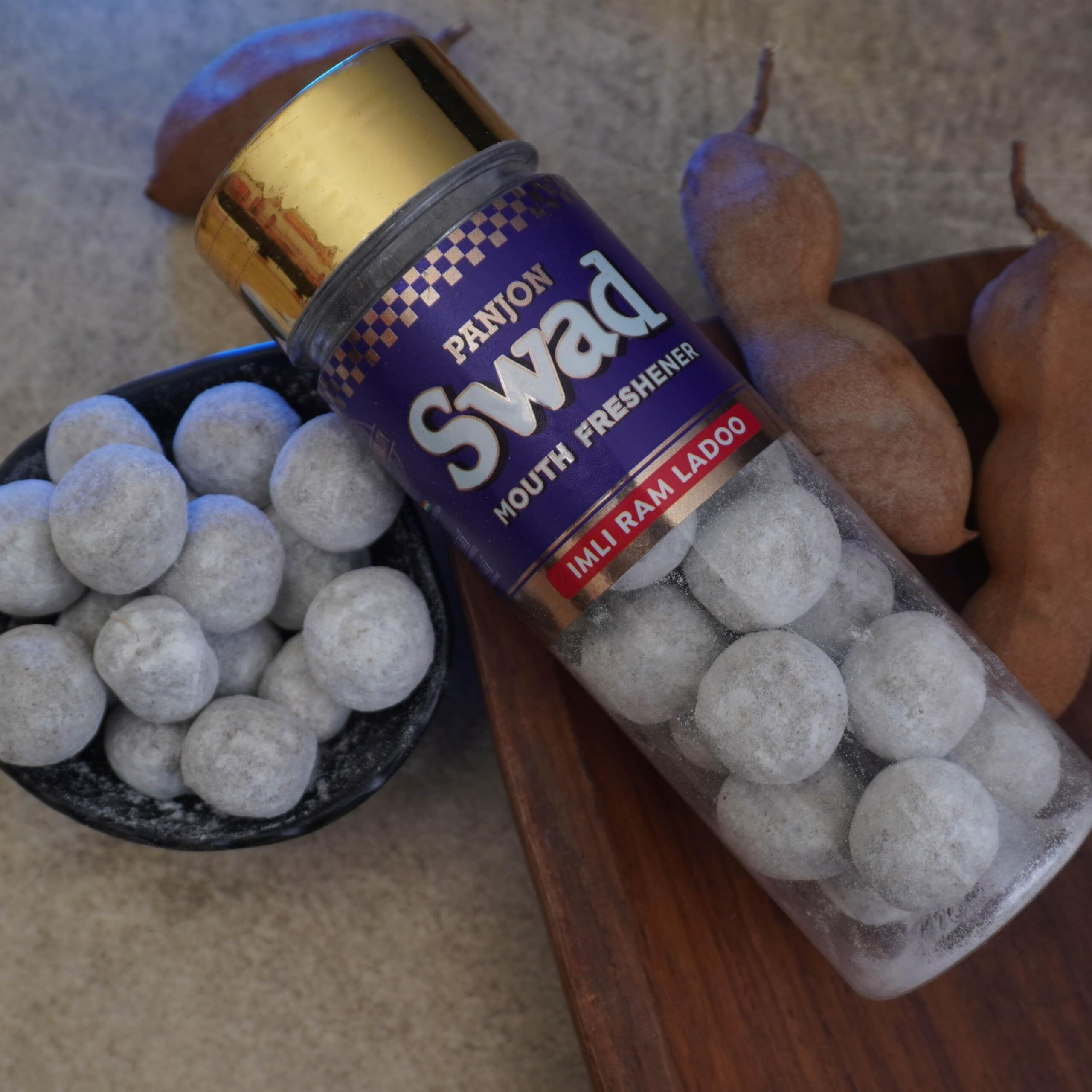Panjon Swad Imli Ram Laddoo Mukhwas (Pack Of 2 X 130 Grams) | Digestive Mouth Freshener | Hygienically Packed Traditional Pachak | Tasty Mouthfresheners | After-Meal Snack | Dry Mukhwas.