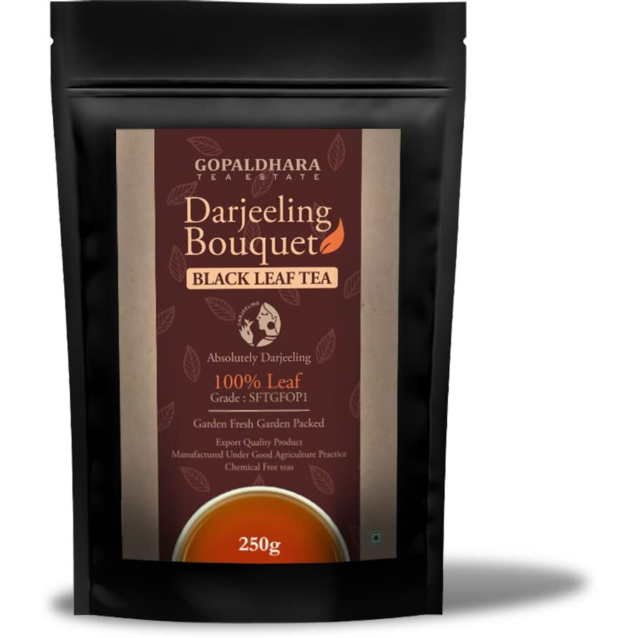 Gopaldhara Darjeeling Bouquet Black Tea - (Regular Series) From The Gopaldhara Tea Estate Highest Elevation 7000 Feet (250g Stand up Pouch)