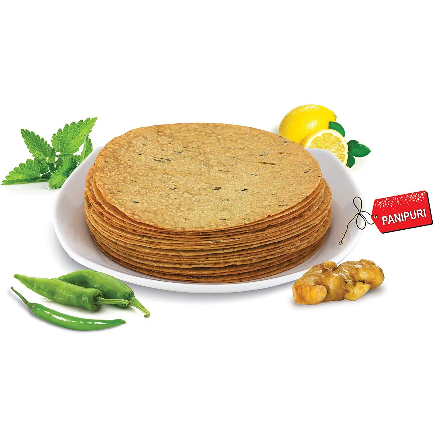 Delicious Bite Panipuri Khakhra (4 Packs of 200gm Each)