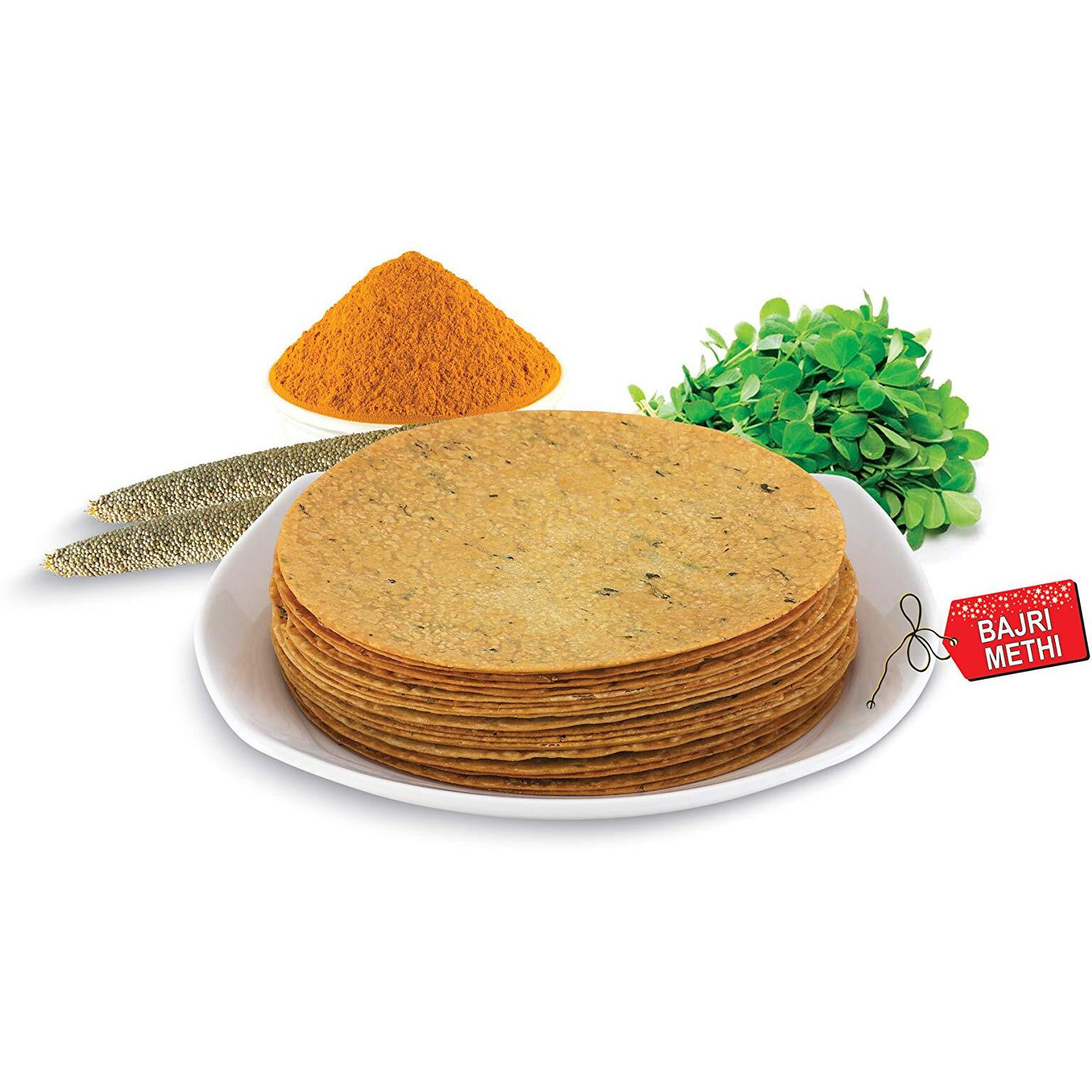 Delicious Bite Bajri Methi Khakhra (4 Packs of 200gm Each)