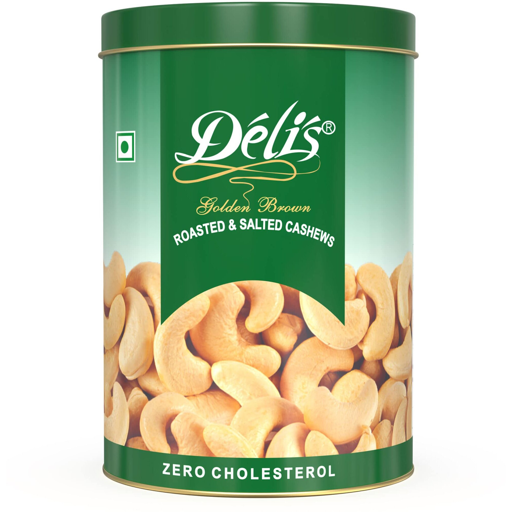 Delinut Dry Roasted Cashews | Plain and Flavoured Cashews (Golden Brown, 150 gm)