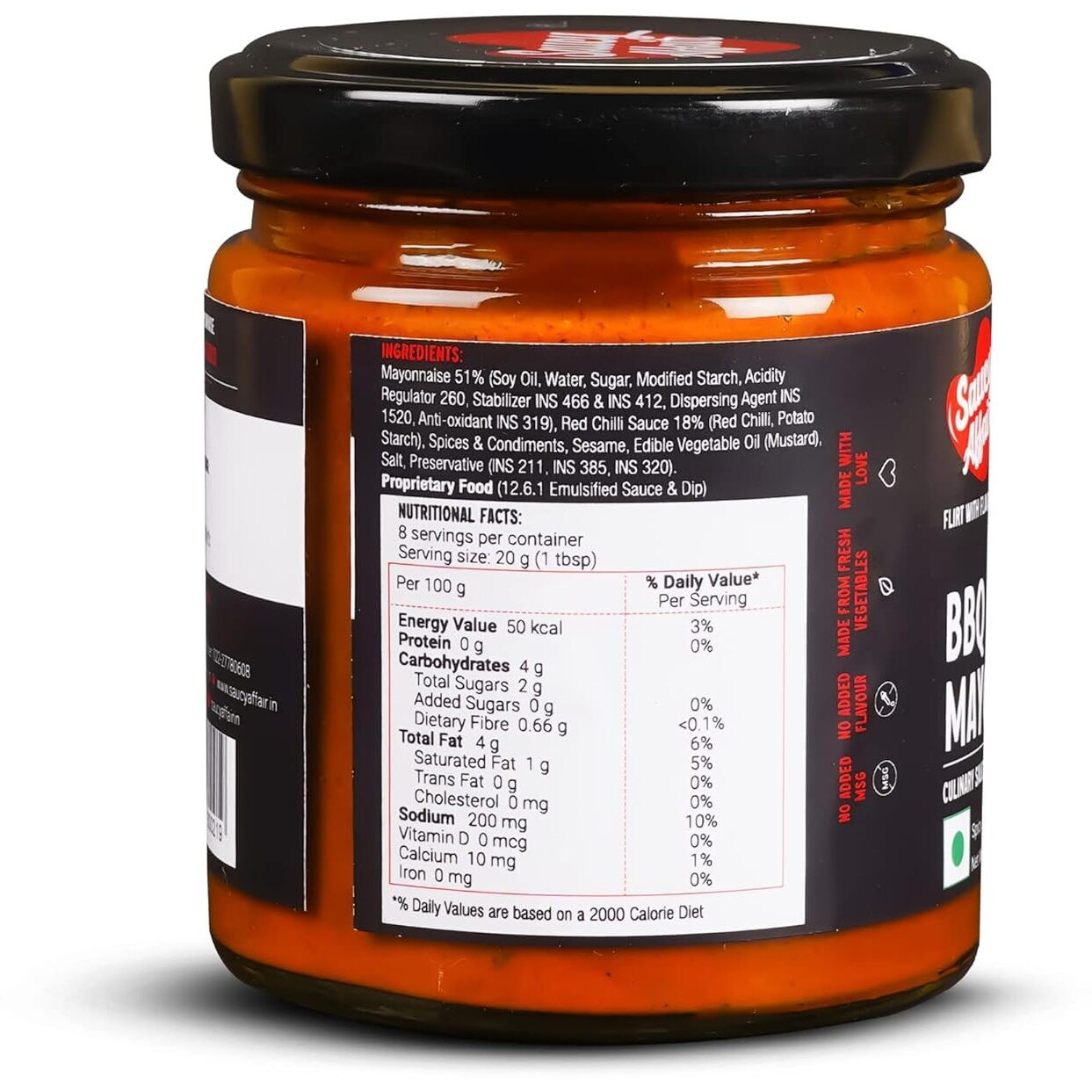 Saucy Affair Barbeque Sauce | Tandoori Sauce | Bbq Sauce | Barbecue Sauce | Spicy Smokey Chicken Grill & Paneer Bbq Mustard Mayo, Ready To Eat - 160 gram