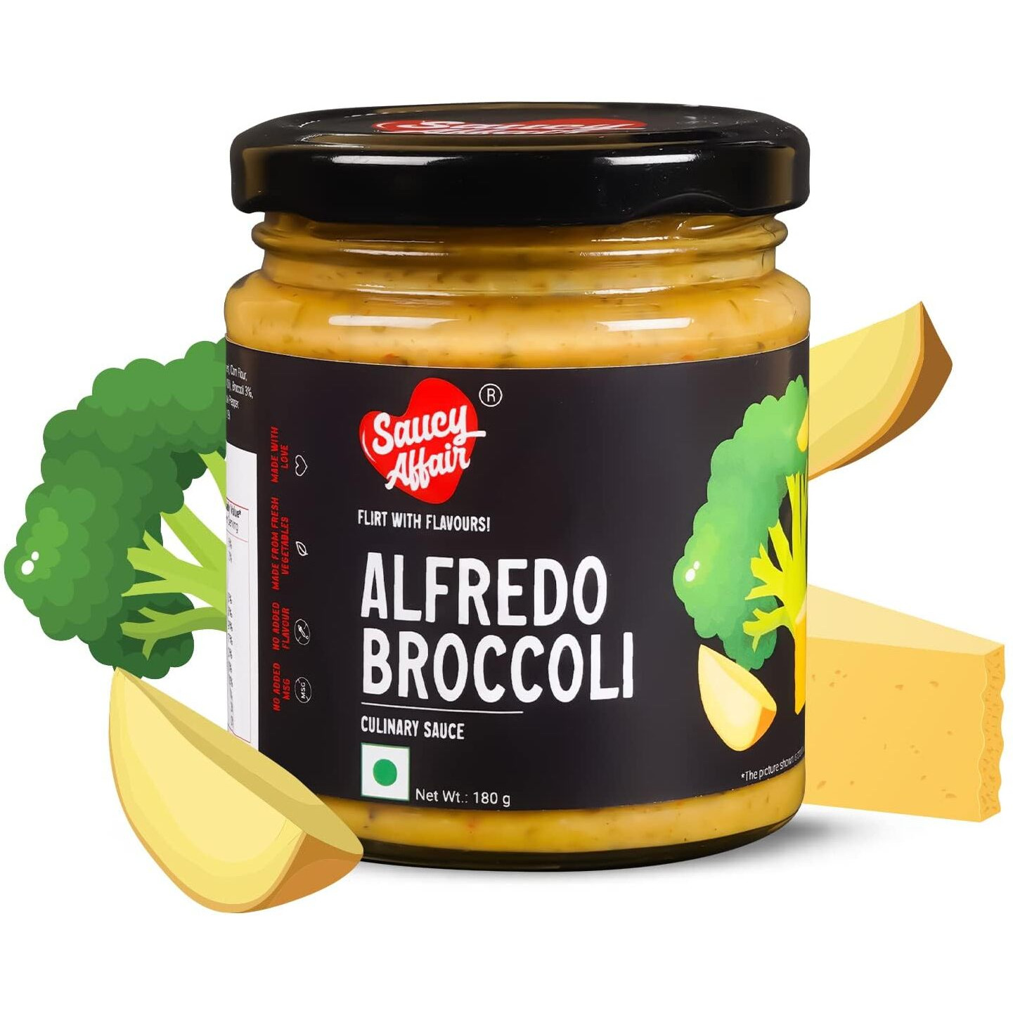 Saucy Affair Alfredo Pasta Sauce | Pizza Sauce | Pasta Sauce | Pasta Sauce In Fresh | Sauces And Spreads | Pizza Pasta Sauce Ready To Eat- 180 Gram