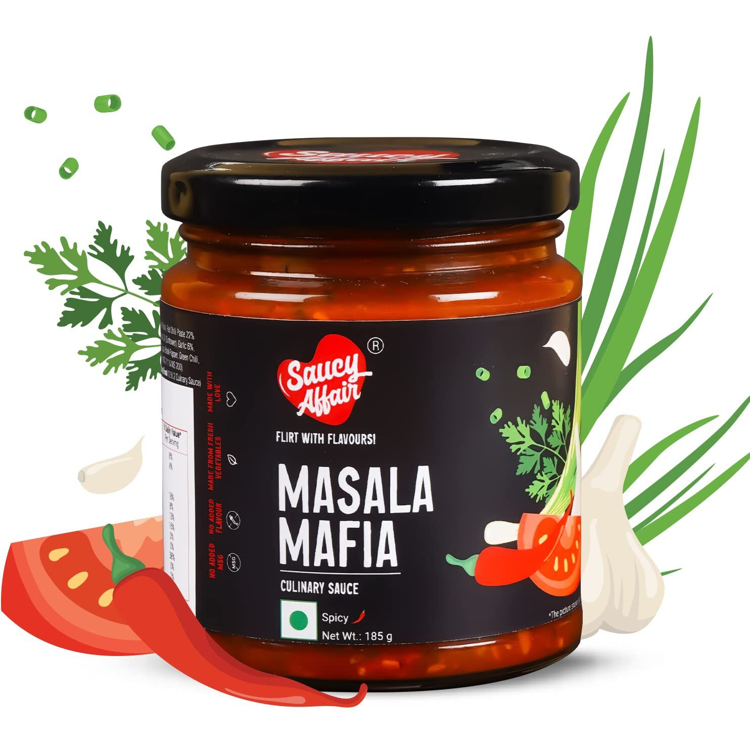 Saucy Affair Masala Mafia Sauces | Tomato Chilli Sauce | Red Chilli Sauce | Chinese Sauce | Spicy Sauce Ready To Eat - 180 Gram