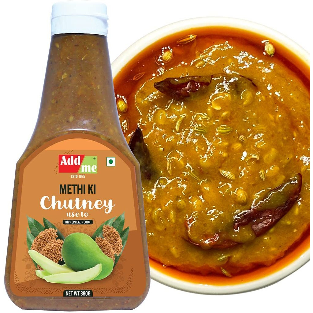 Add me Homemade Mango Methi Dana Pickle Chutney 390G Spicy Hing achar Marinade chatni methiya Ready to eat aloo sabzi Masala