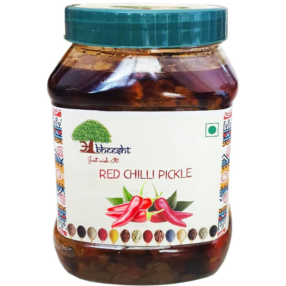 Abheesht Red Chilli Pickle 400g | Homemade Traditional Achar | Lal Mirch Achar | Pickles in Mustard Oil