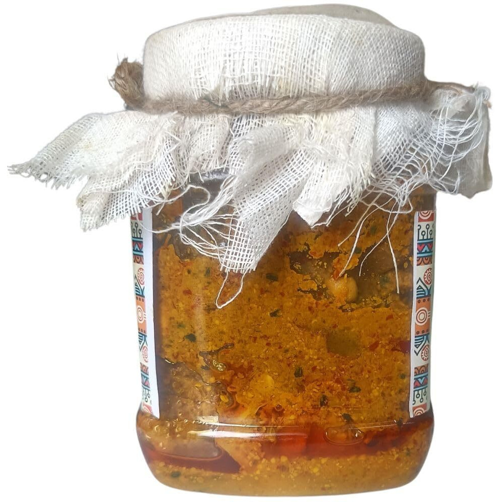 Abheesht Monkey Jackfruit Pickle 400g | Homemade Traditional Achar Artocarpus Lacucha | Badhal ka Achar | No Preservatives | Traditional Recipe from Bihar Pickles in Mustard Oil