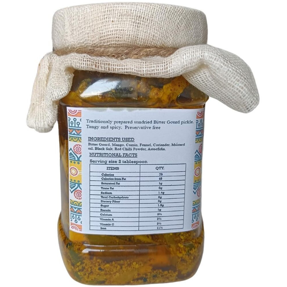 Abheesht Bitter Gourd Pickle 400g | Homemade Traditional Achar | Karela ka Achar | No Preservatives | Traditional Recipe from Bihar | Pickles in Mustard Oil