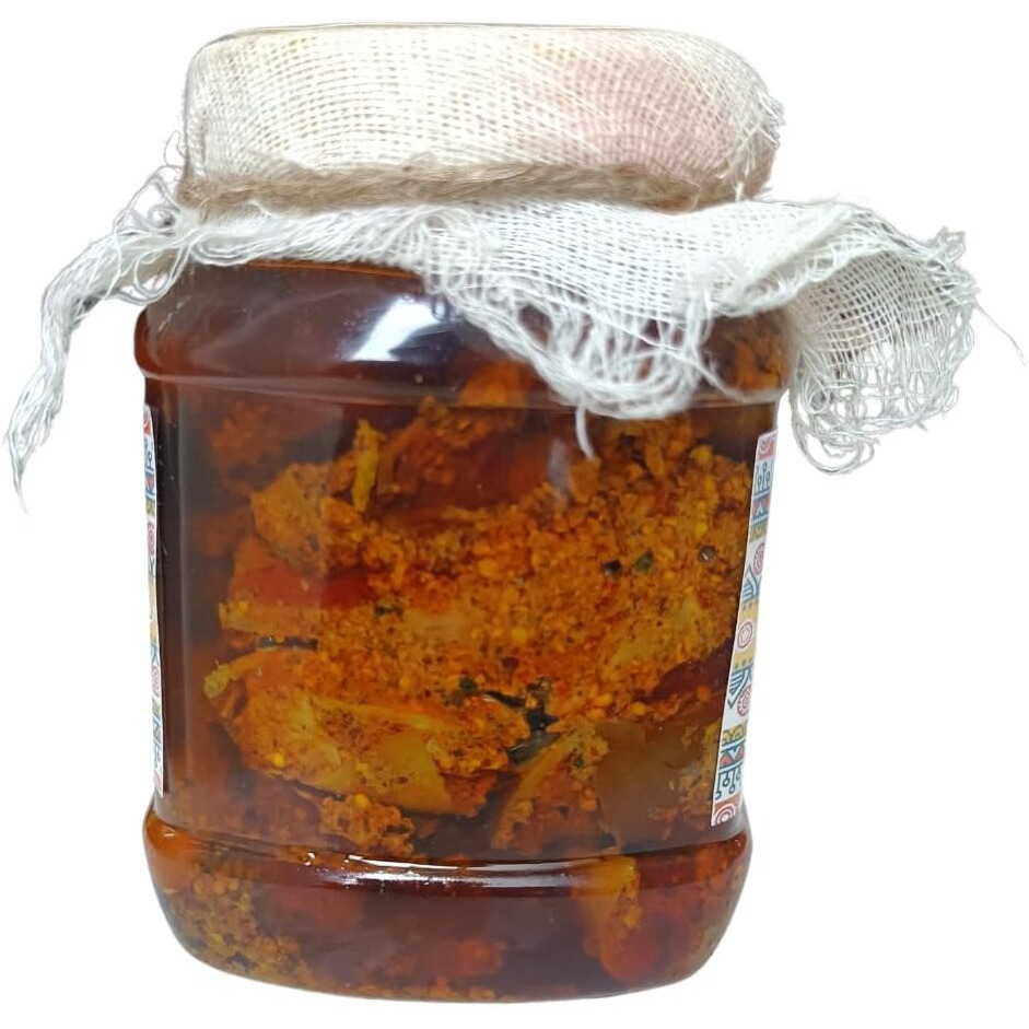 Abheesht Jackfruit Mango Pickle 400g | Homemade Traditional Achar | Kathal Aam ka Achar | No Preservatives | Traditional Recipe from Bihar | Pickles in Mustard Oil