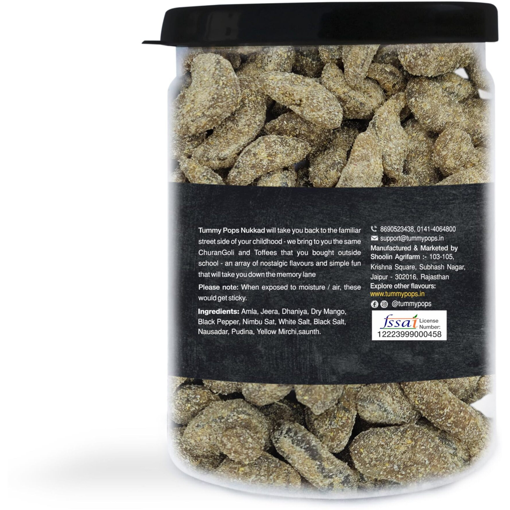 Tummy Pops | Masala Amla Candy Digestive Churan - 90gm Jar | Hygienically Prepared & Packed | Handmade & Sun-Dried After Meal Digestives