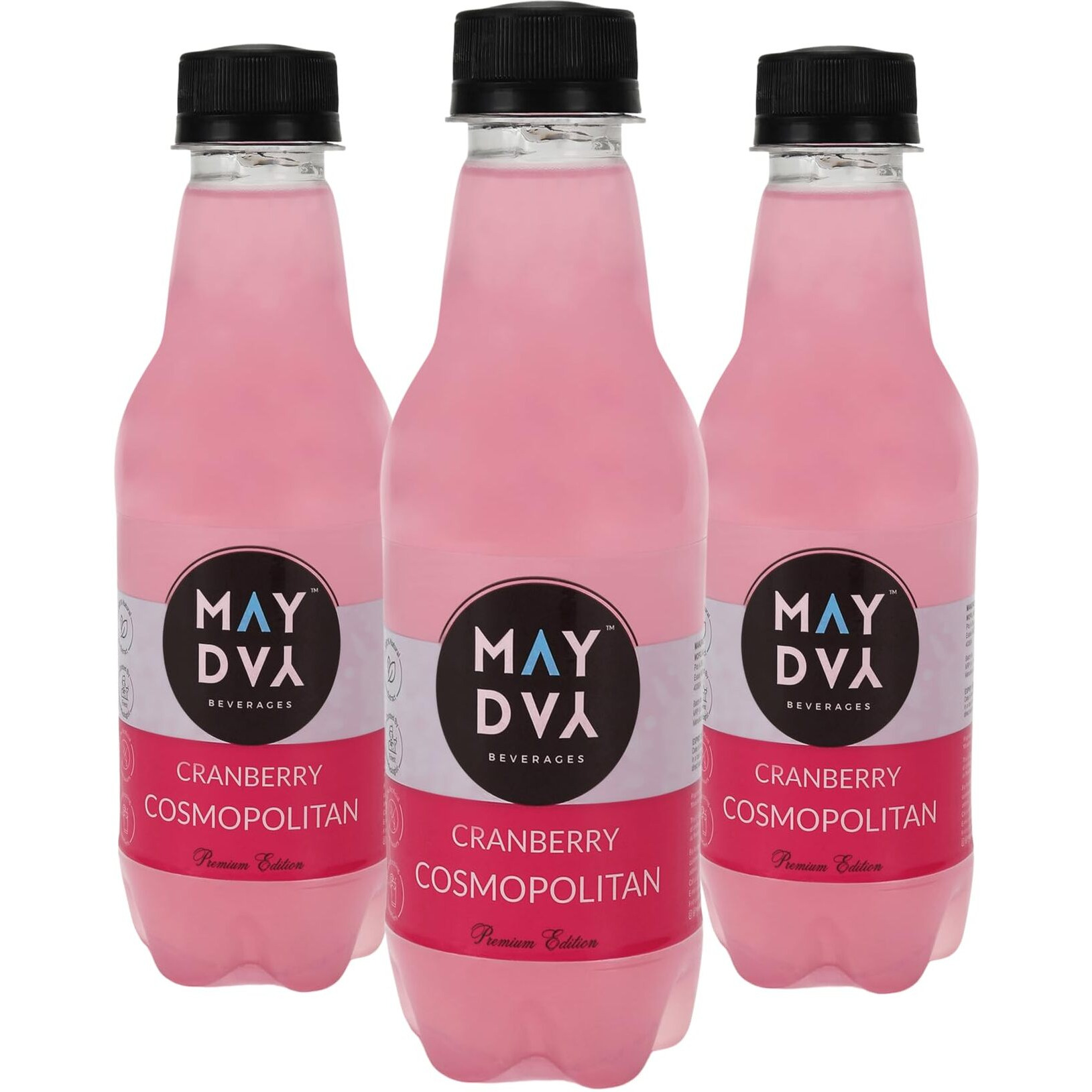 May Day COSMOPOLITAN | Ready to Drink Mocktail | Premium Sparkling Cocktail Mixer | 100% Natural, No Artificial Flavour | Real Fruits & Herbs with Goodness of Superfoods | Pack of 3 X 250 ml