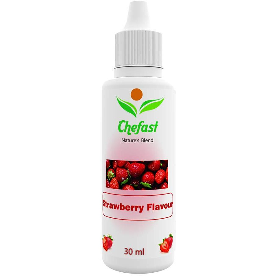 Chefast StrawBerry Flavour Baking Essence For Cake, Ice-Cream, Chocolates, Milkshakes- 30ML ( Use 2-3 Drops Essence For 250 Grm Cake)