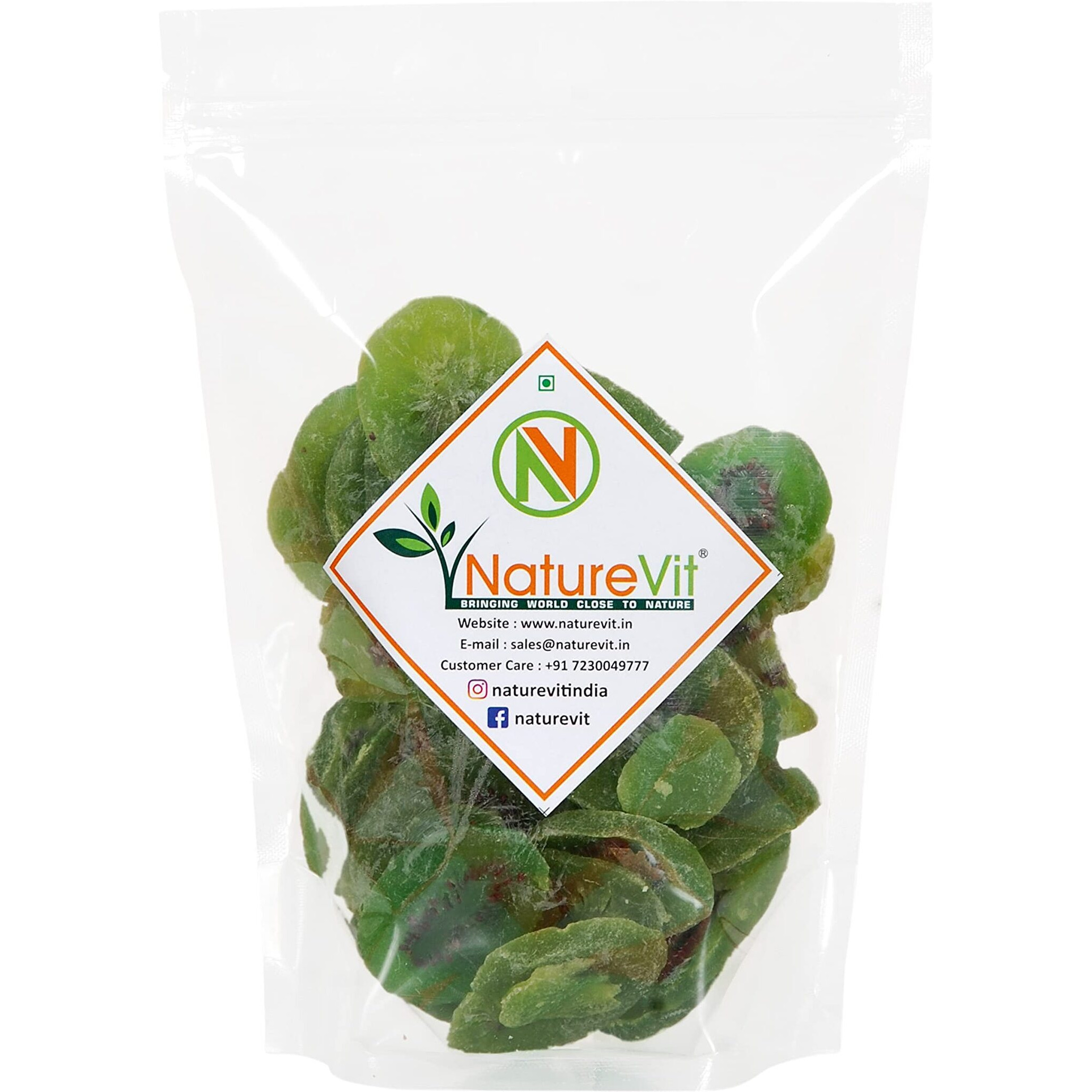 NatureVit Dried Kiwi Fruit Slices, 200g | Kiwi Dry Fruits (Gluten Free, Vegan & Non GMO)