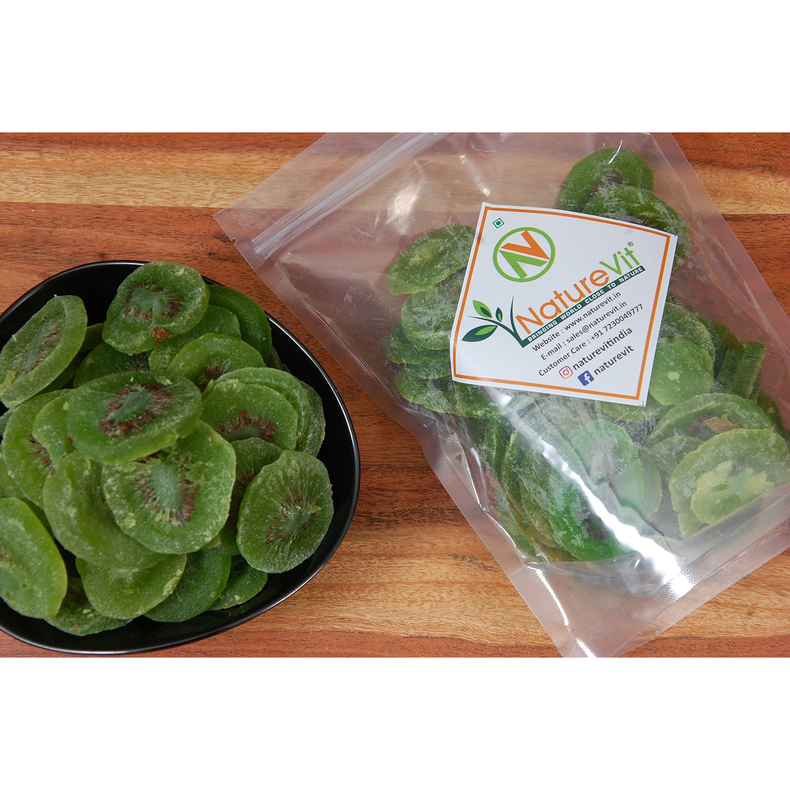 NatureVit Dried Kiwi Fruit Slices, 200g | Kiwi Dry Fruits (Gluten Free, Vegan & Non GMO)
