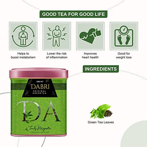 Dabri Green Tea Original for good health (Pack of 2x40gm Each)