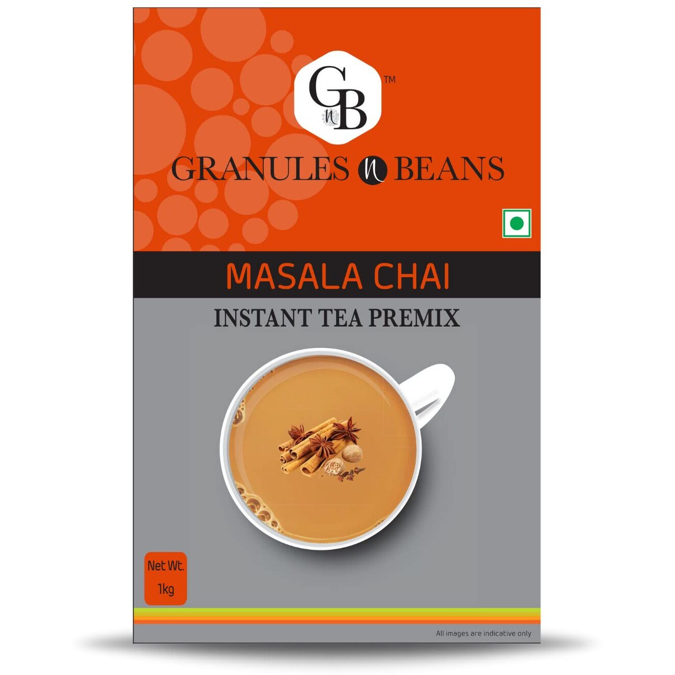 GnB GRANULES n BEANS Instant Masala Chai Tea Premix - (10 Sachet X 14 Gram  140 Gram)