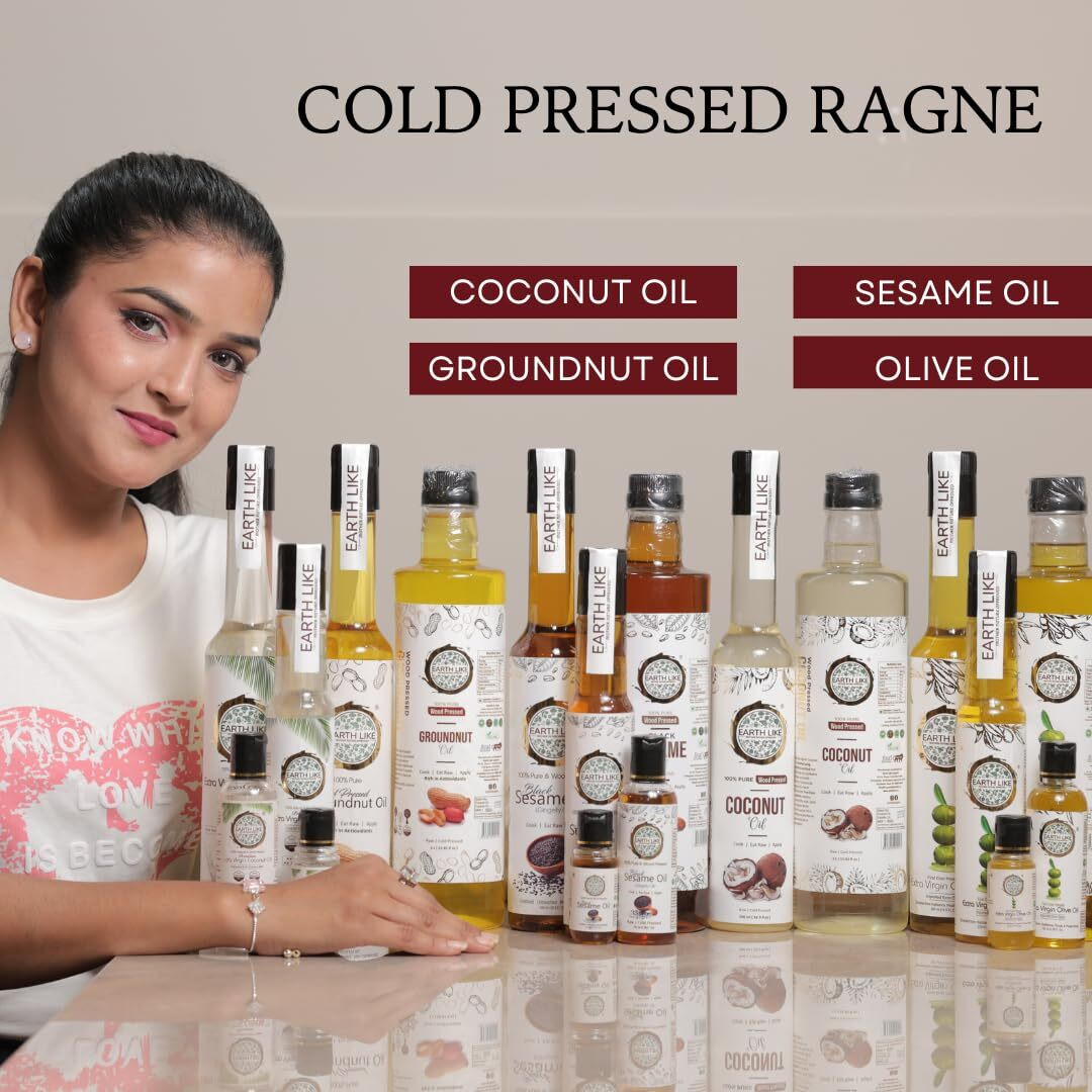 EARTH LIKE Extra Virgin Olive Oil (30 ml) Imported Premium Cold Pressed & Raw Edible Cooking Oil | Ideal for Skin & Hair Care, Baby Massage and Everday Healthy Cooking